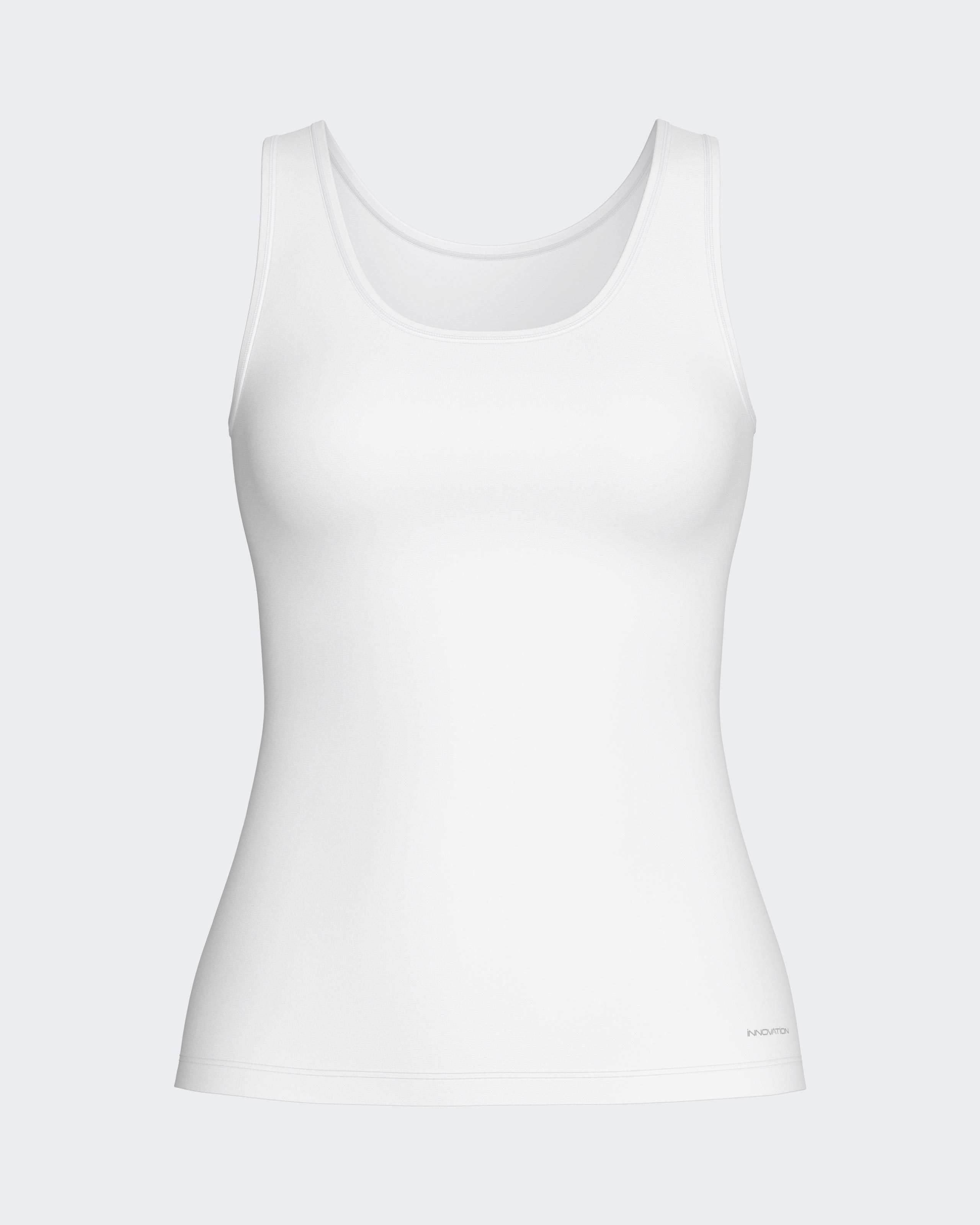 Camiseta interior termorreguladora de mujer sin mangas con escote redondo - Impetus - Blanco Blanco-3
