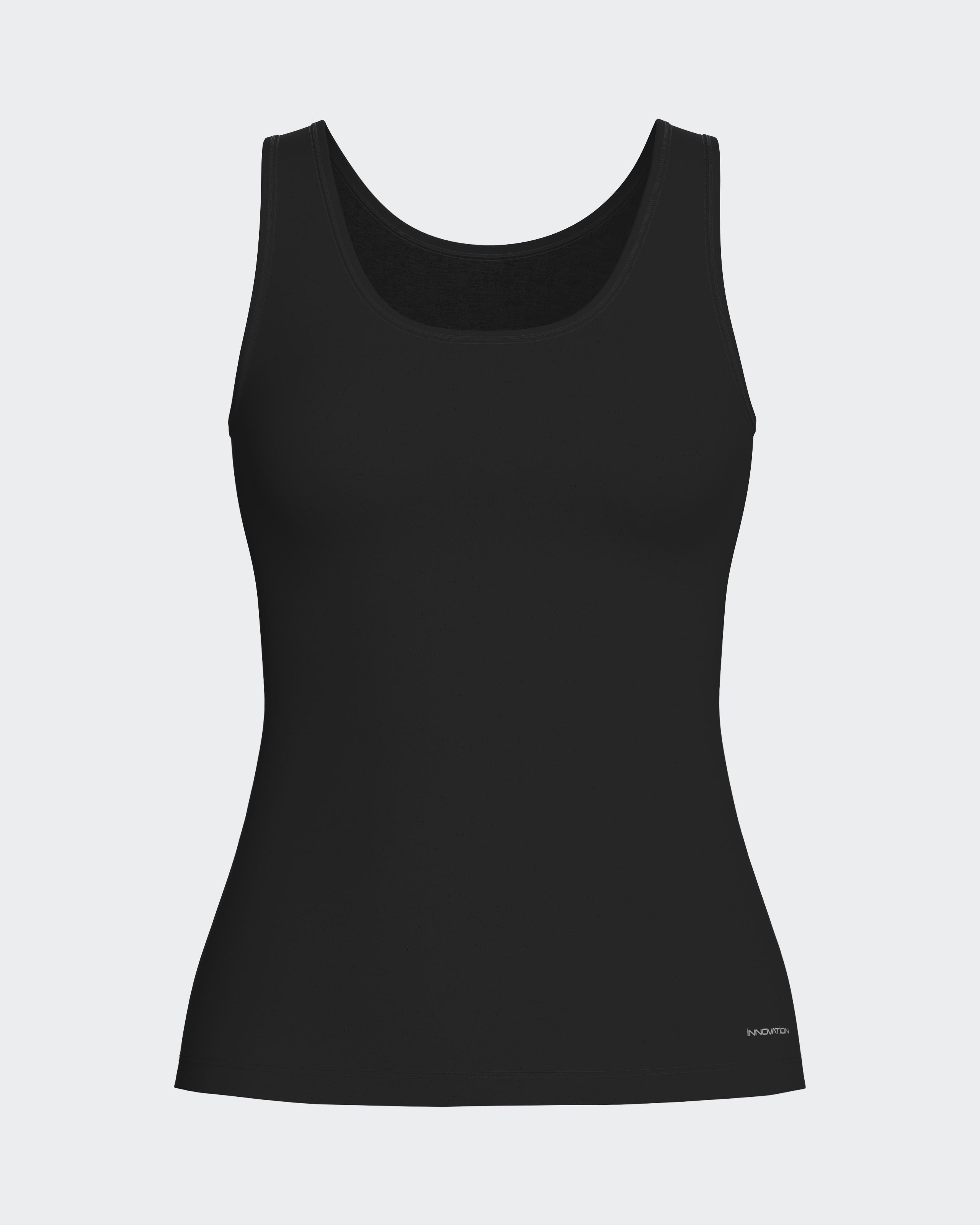 Camiseta interior termorreguladora de mujer sin mangas con escote redondo - Impetus - Negro Negro-3