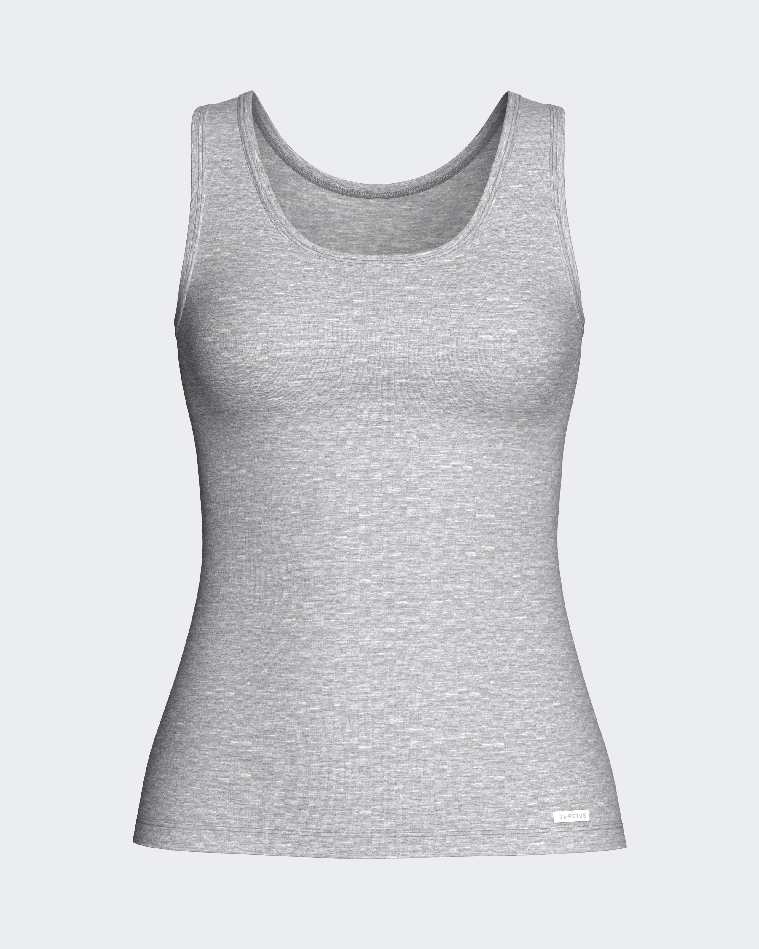 Camiseta interior térmica de mujer sin mangas con escote redondo - Impetus - Gris Gris-3