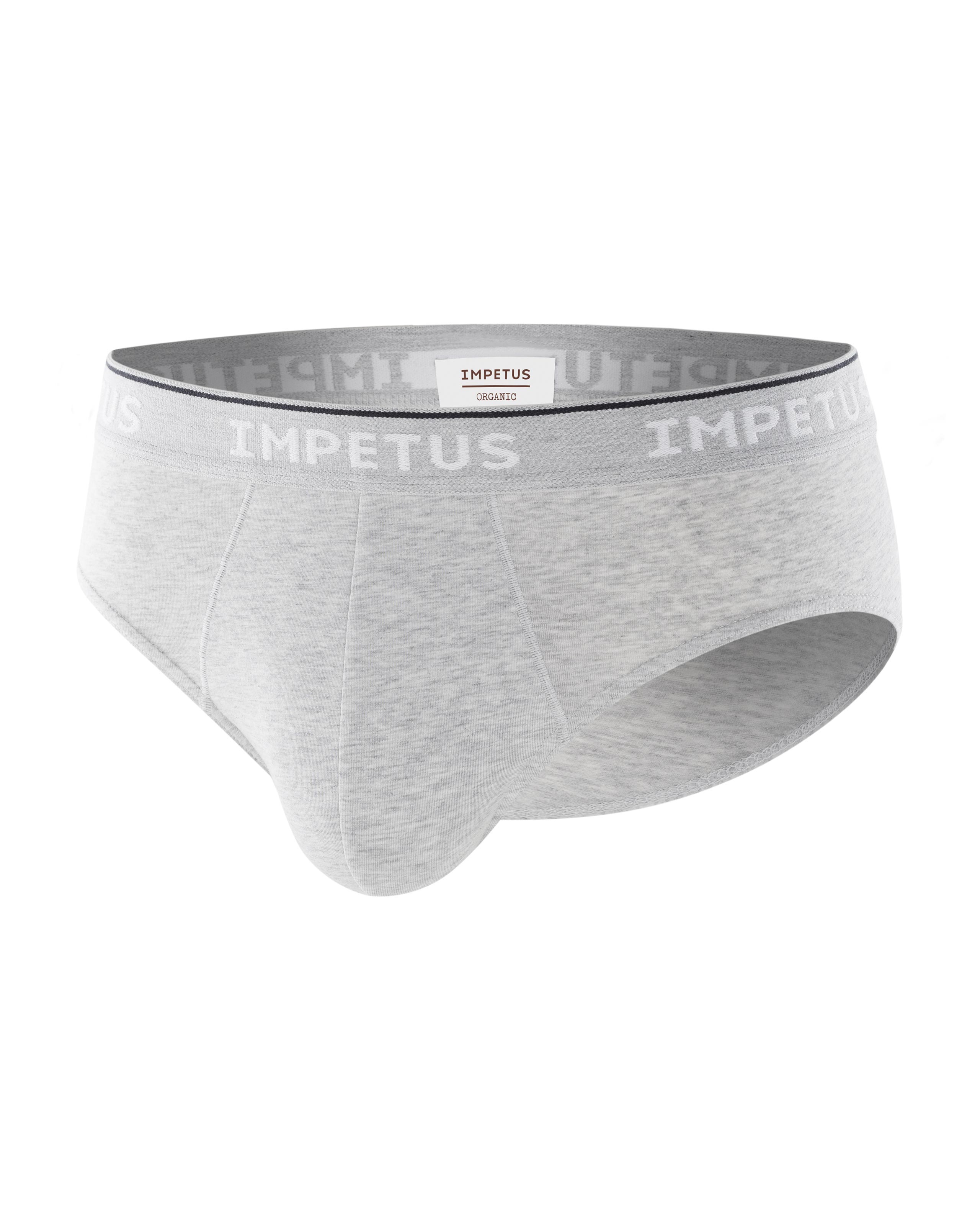Slip de punto de hombre en algodón bio - Impetus - Gris Gris-4
