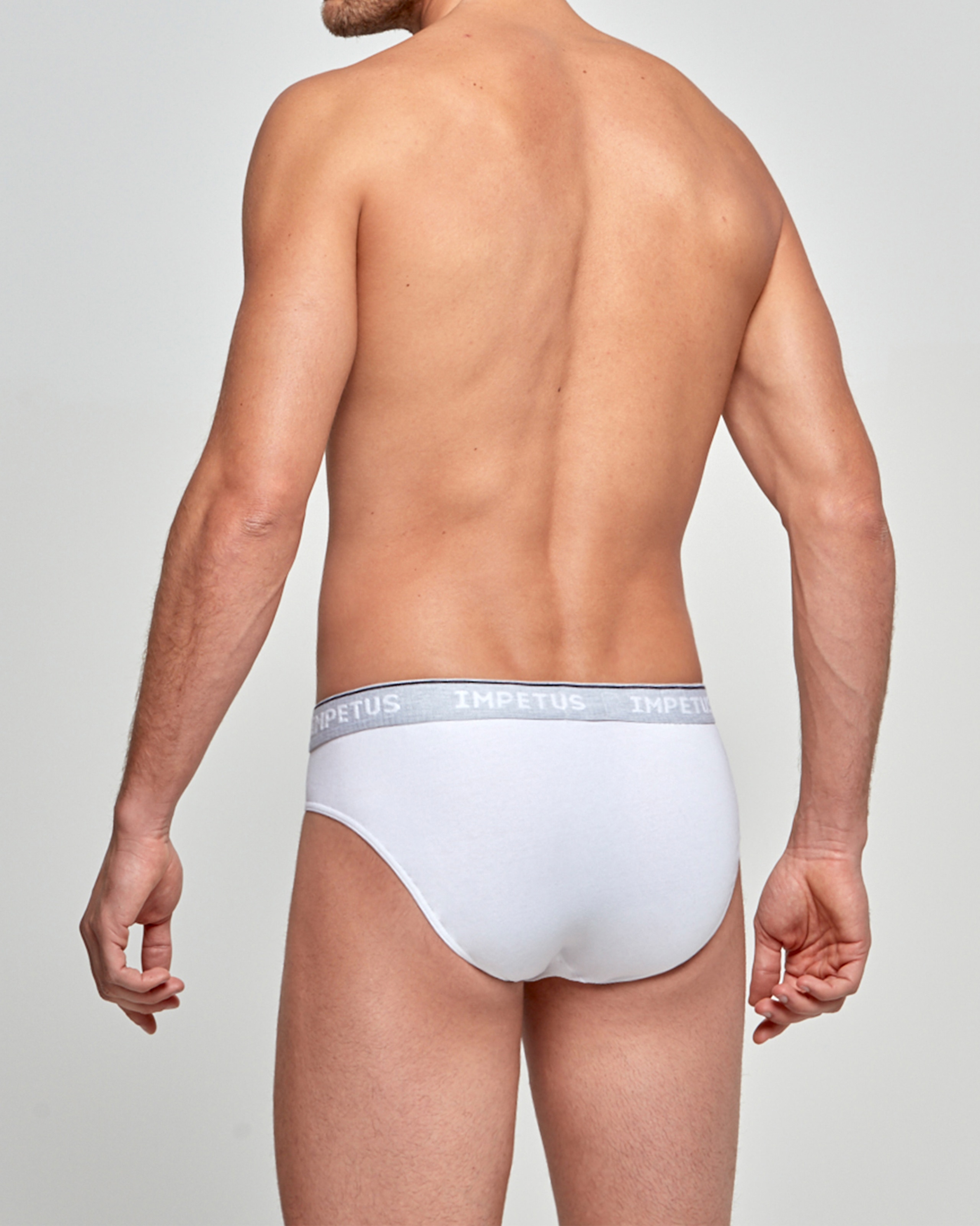 Slip de punto de hombre en algodón bio - Impetus - Blanco Blanco-3