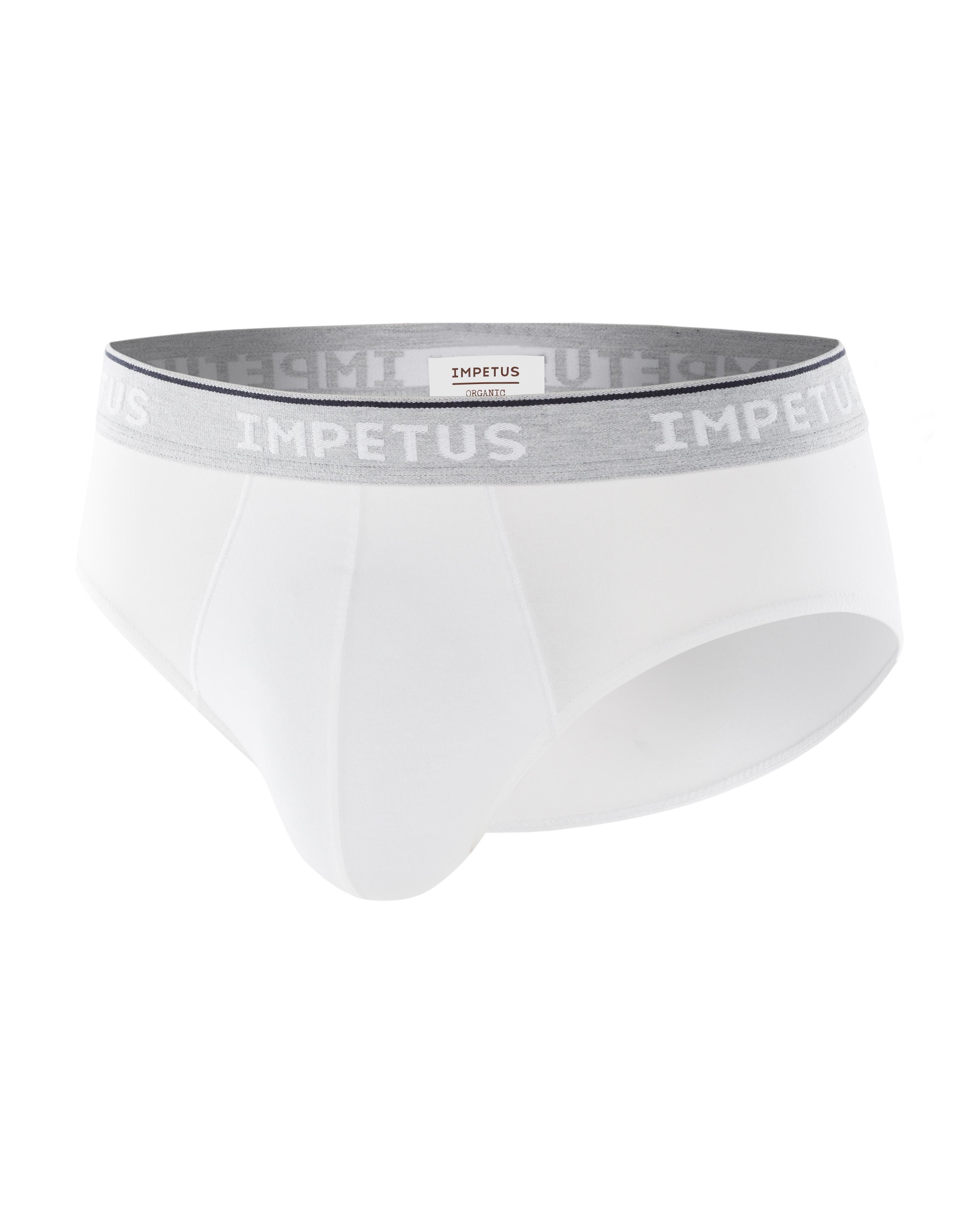 Slip de punto de hombre en algodón bio - Impetus - Blanco Blanco-4