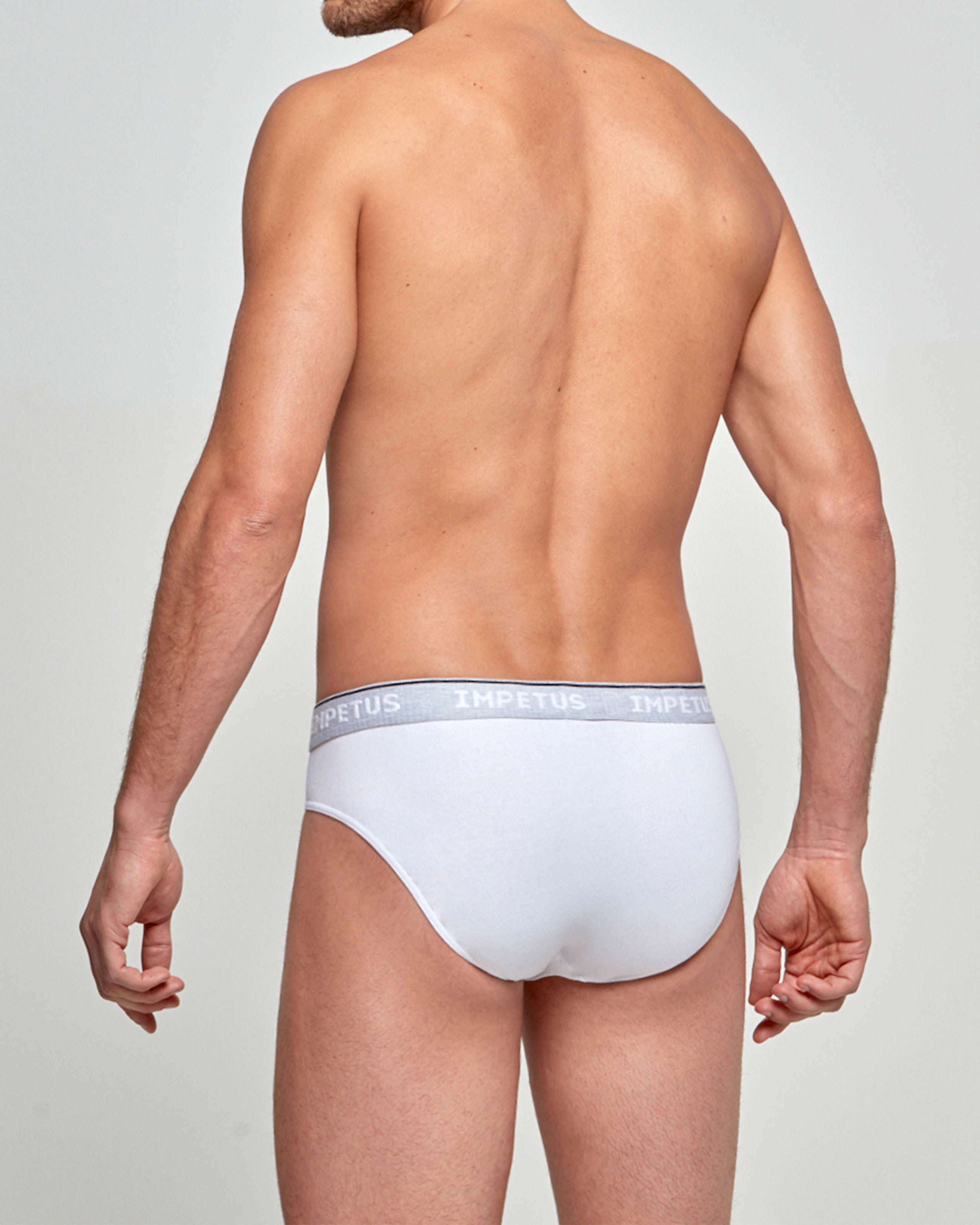 Slip de punto de hombre en algodón bio - Impetus - Blanco Blanco-2