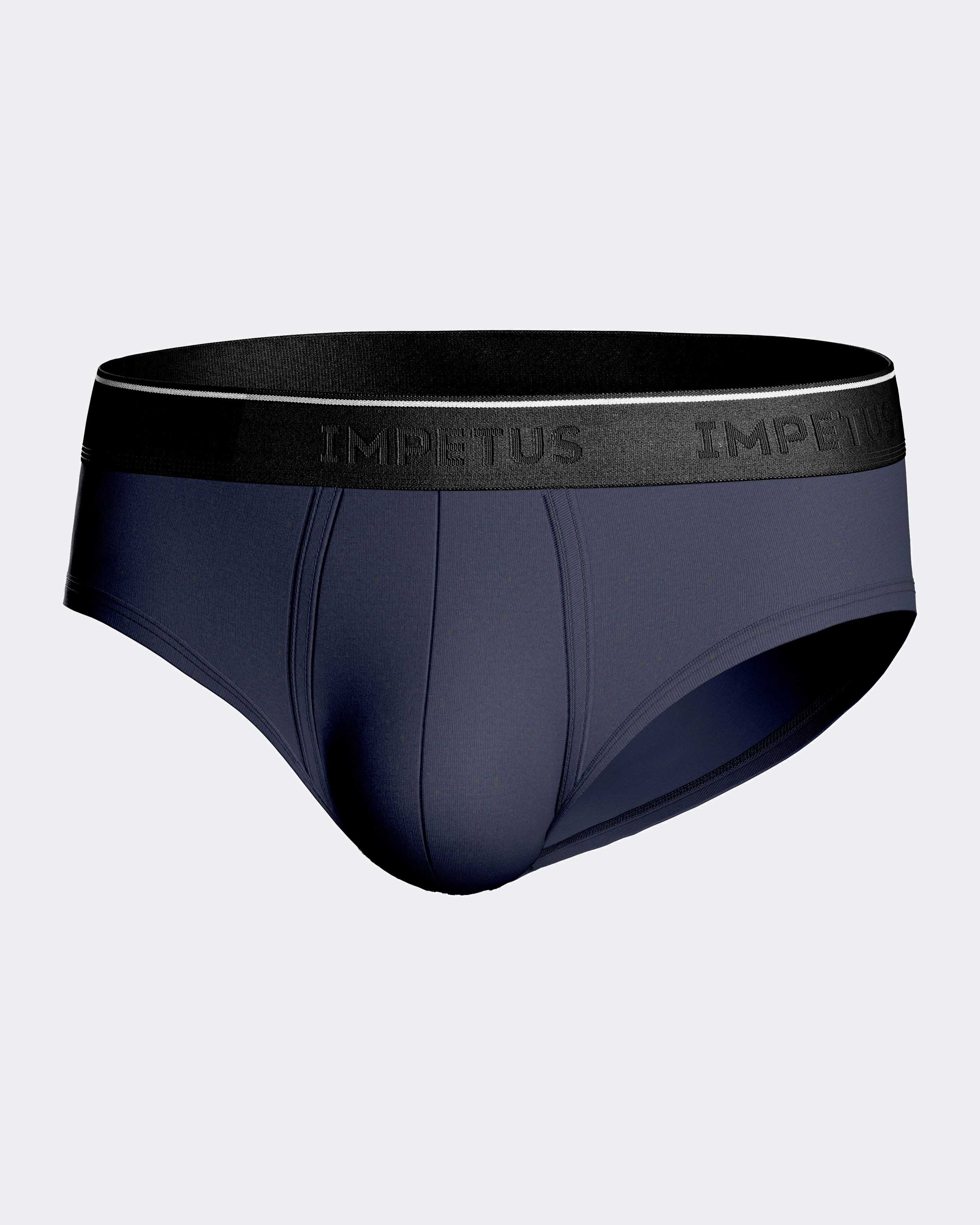 Slip de punto de hombre en Lyocell - Impetus - Azul marino Azul marino-4