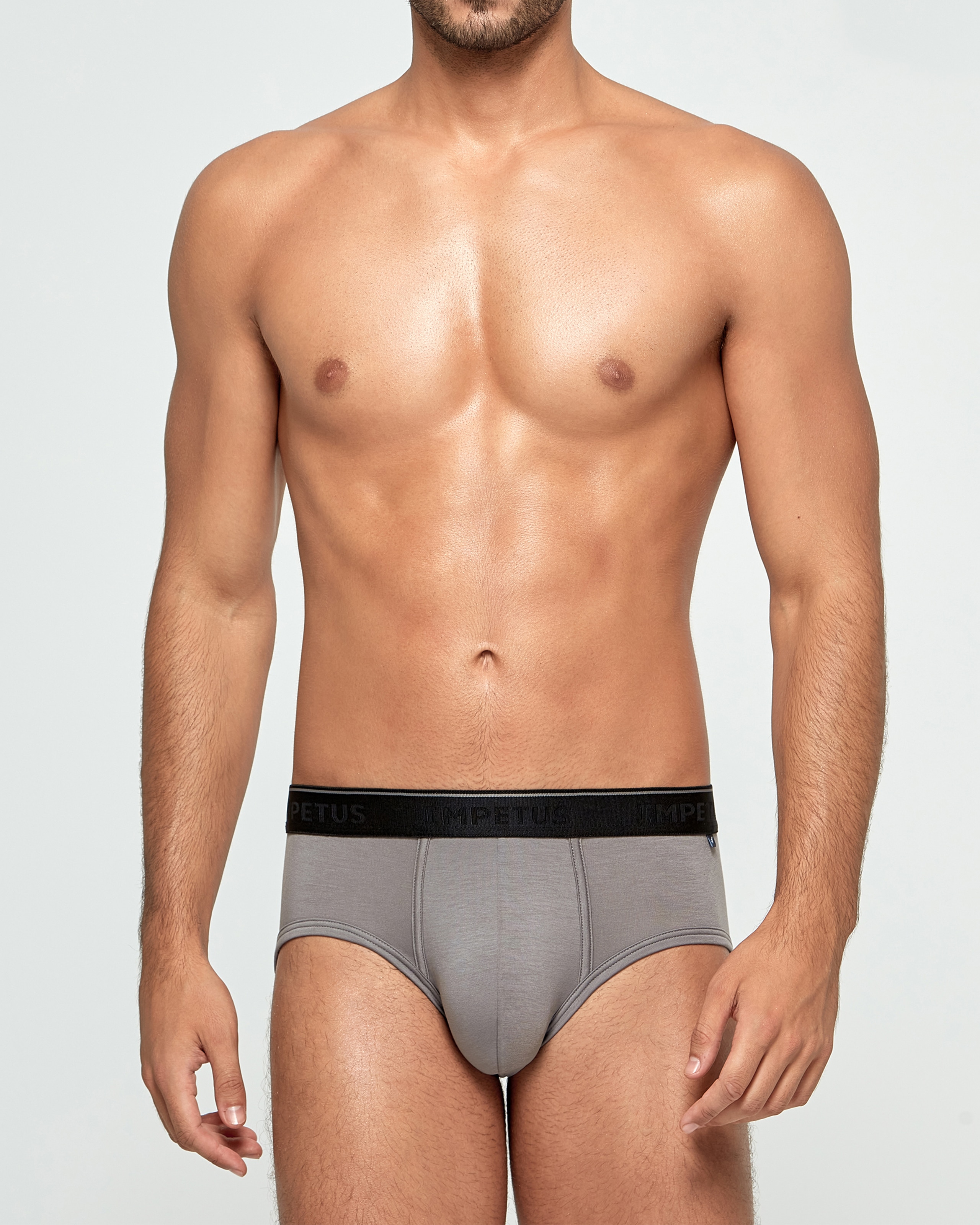 Slip de punto de hombre en Lyocell - Impetus - Gris Gris-1