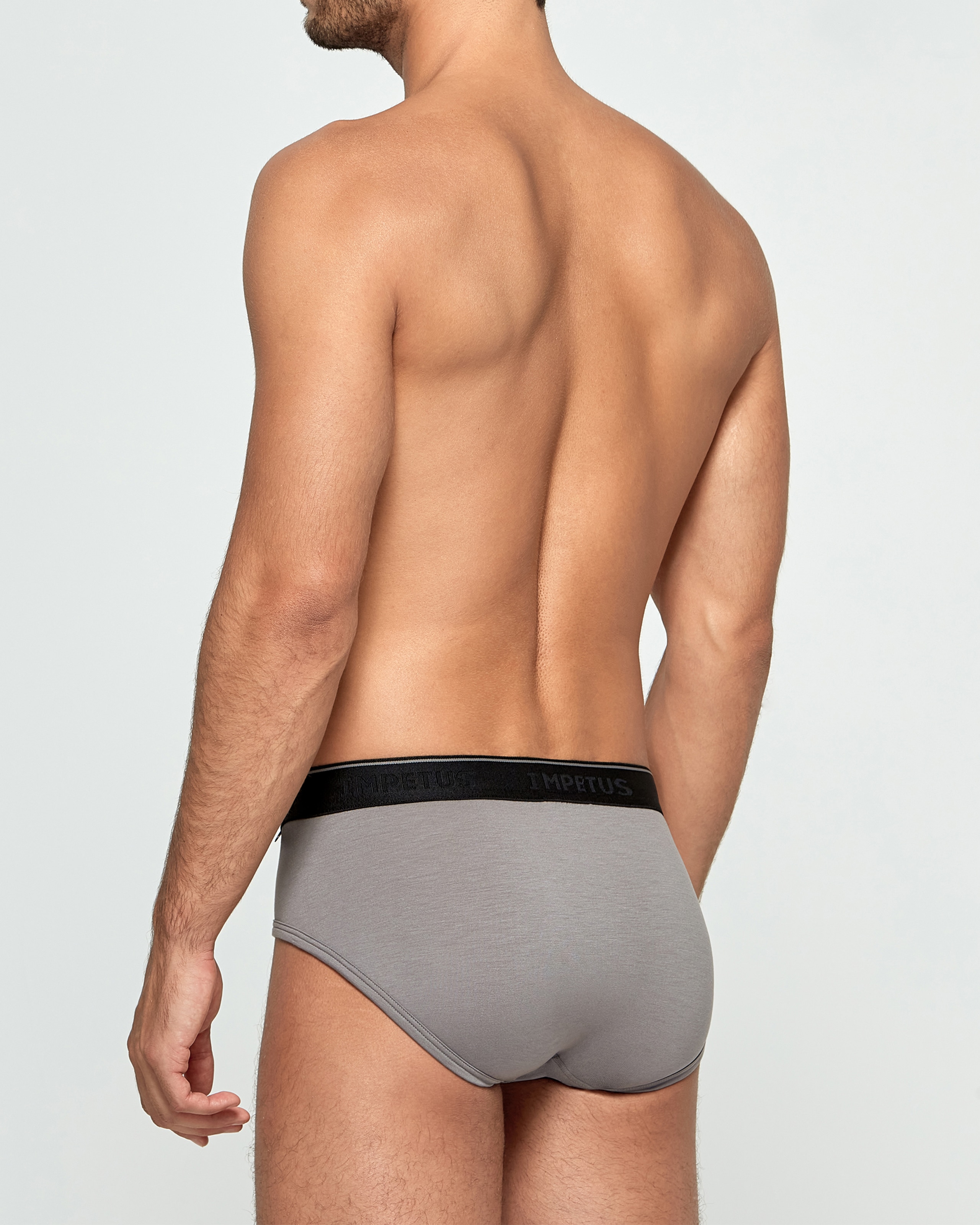 Slip de punto de hombre en Lyocell - Impetus - Gris Gris-2
