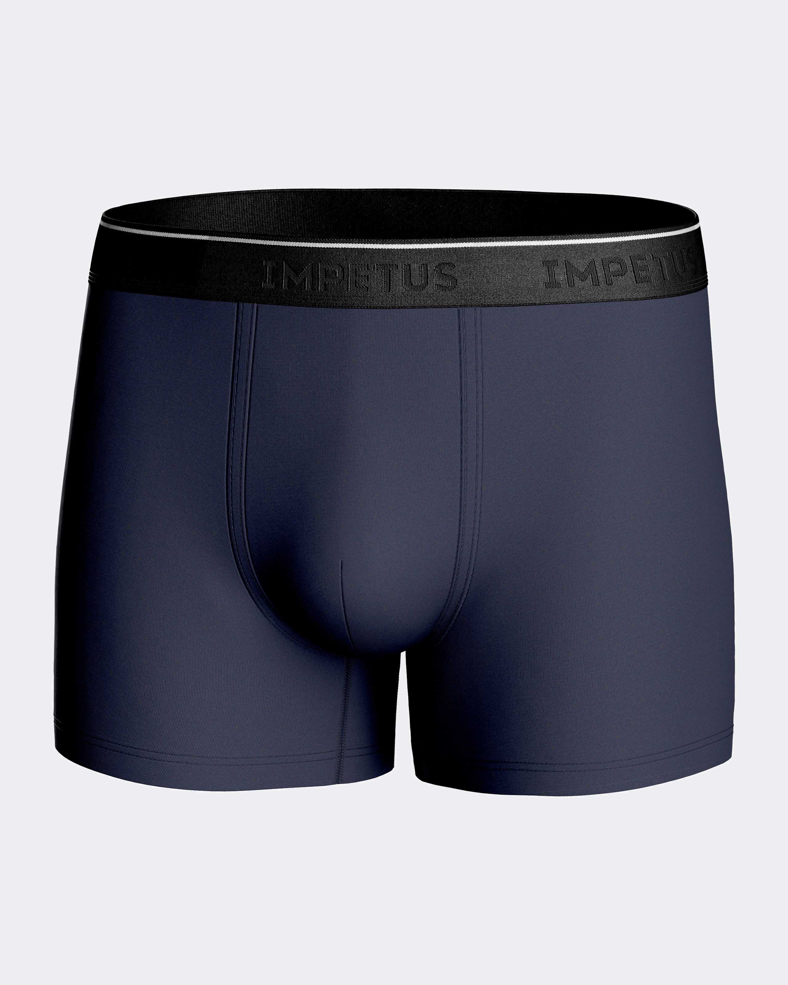 Bóxer de punto de hombre en Lyocell - Impetus - Azul marino Azul marino-4