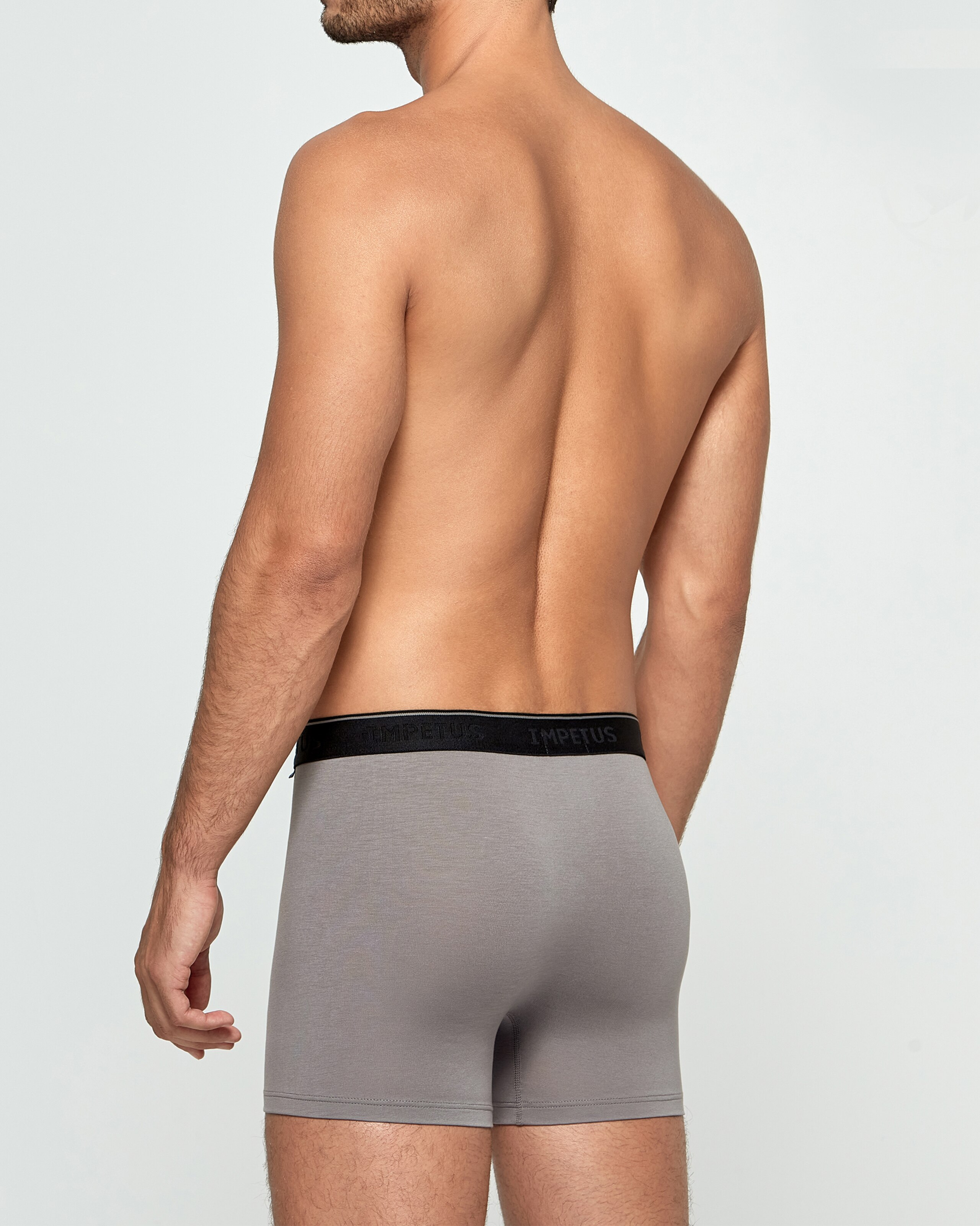 Bóxer de punto de hombre en Lyocell - Impetus - Gris Gris-2