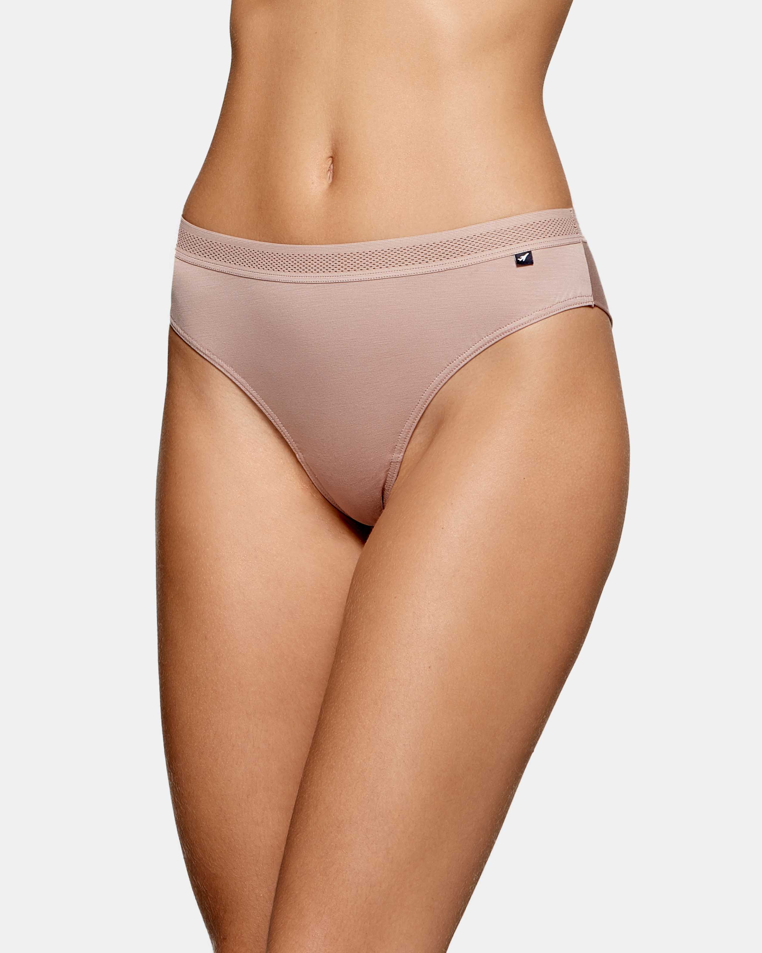Tanga lisa con cintura perforada - Impetus - Nude Nude-1