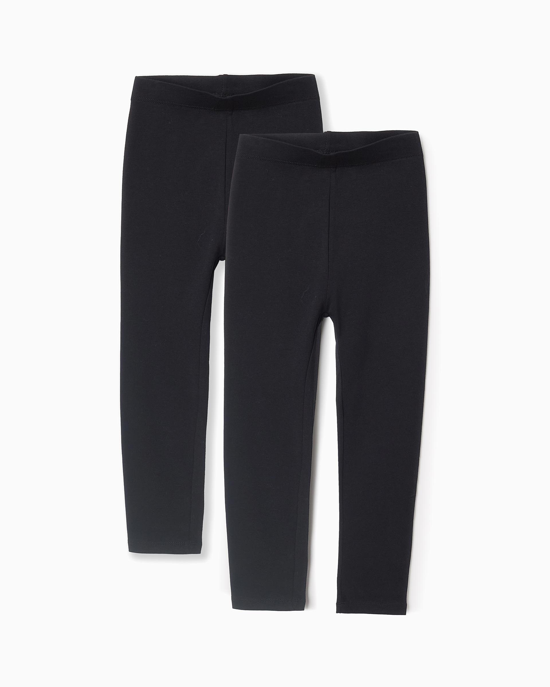 Pack de 2 leggins de niña con cintura flexible - Zippy - Negro Negro-1