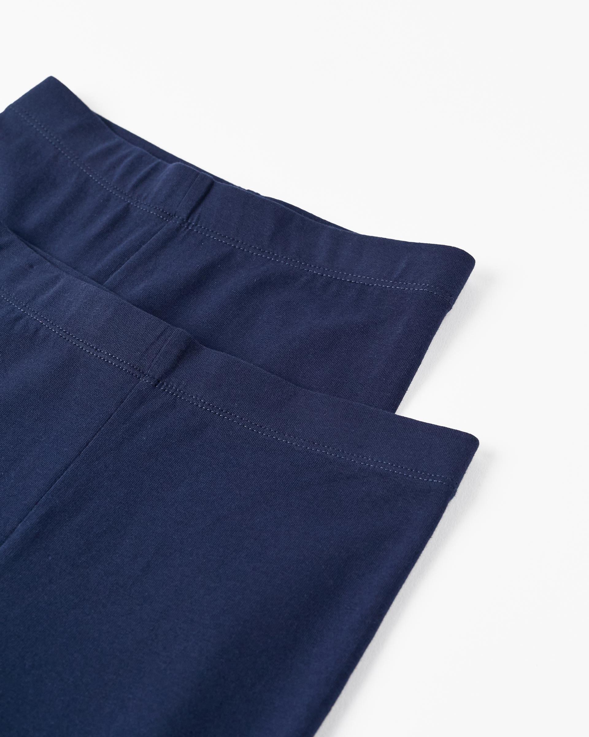 Pack de 2 leggins de niña con cintura flexible - Zippy - Azul marino Azul marino-3