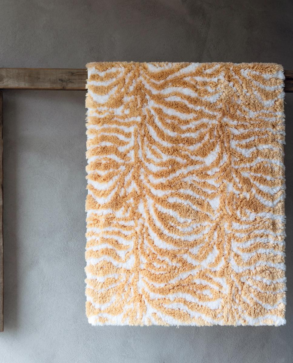 Imagen 2 de Alfombra de baño Palm Graccioza - Blanco / Dorado 70 x 120 cm Blanco / Dorado