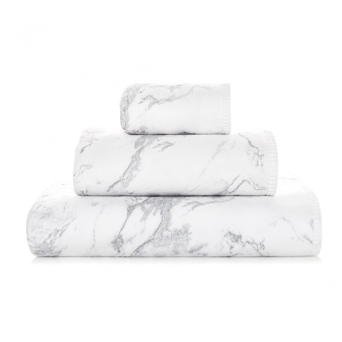 Imagen 1 de Toalla de baño algodón Mabel Graccioza - Gris / Blanco Tocador Gris / Blanco