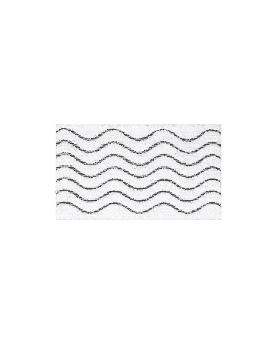 Imagen 1 de Alfombra de baño Serena Graccioza - Blanco / Gris 50 x 80 cm Blanco / Gris