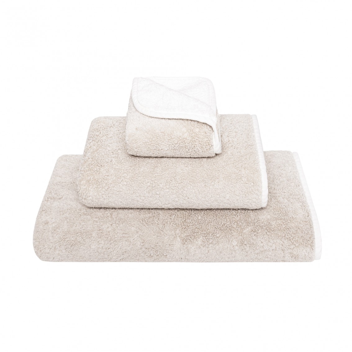 Imagen 1 de Toalla de baño algodón Bicolore Graccioza - Beige Ducha Beige