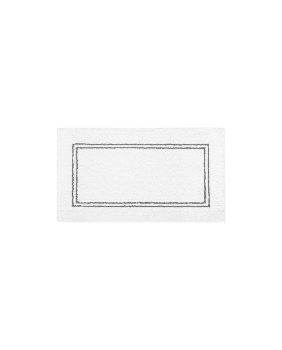 Imagen 1 de Alfombra de baño Continental Graccioza - Blanco / Gris 70 x 120 cm Blanco / Gris