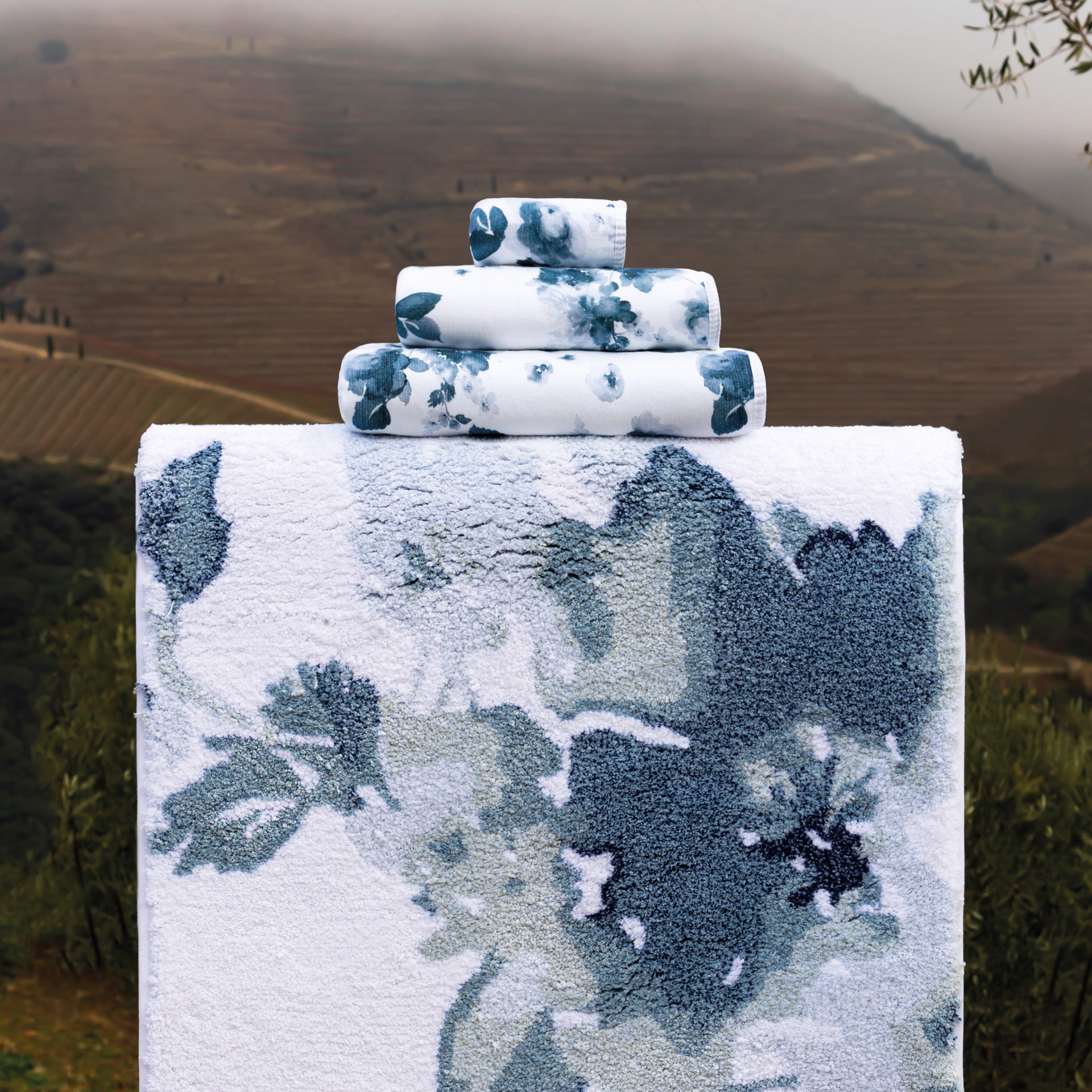 Imagen 2 de Alfombra de baño Bella Graccioza - Azul 70 x 120 cm Azul