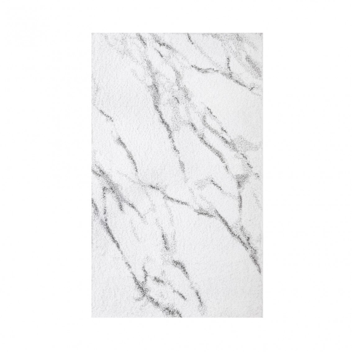 Imagen 2 de Alfombra de baño algodón Calacatta Graccioza - Blanco / Gris 60 x 100 cm Blanco / Gris