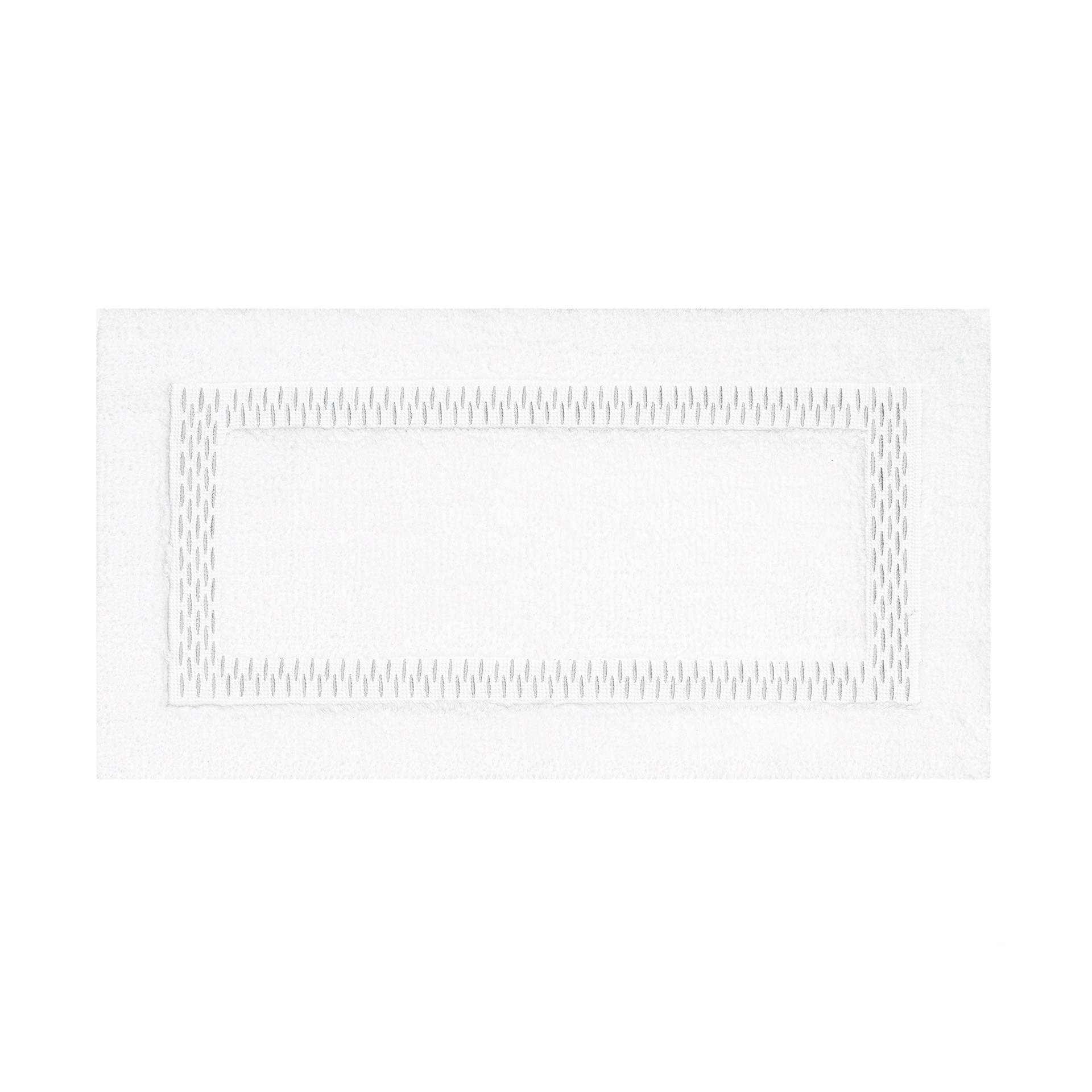 Imagen 1 de Alfombra de baño Alhambra Graccioza - Blanco / Gris 60 x 100 cm Blanco / Gris