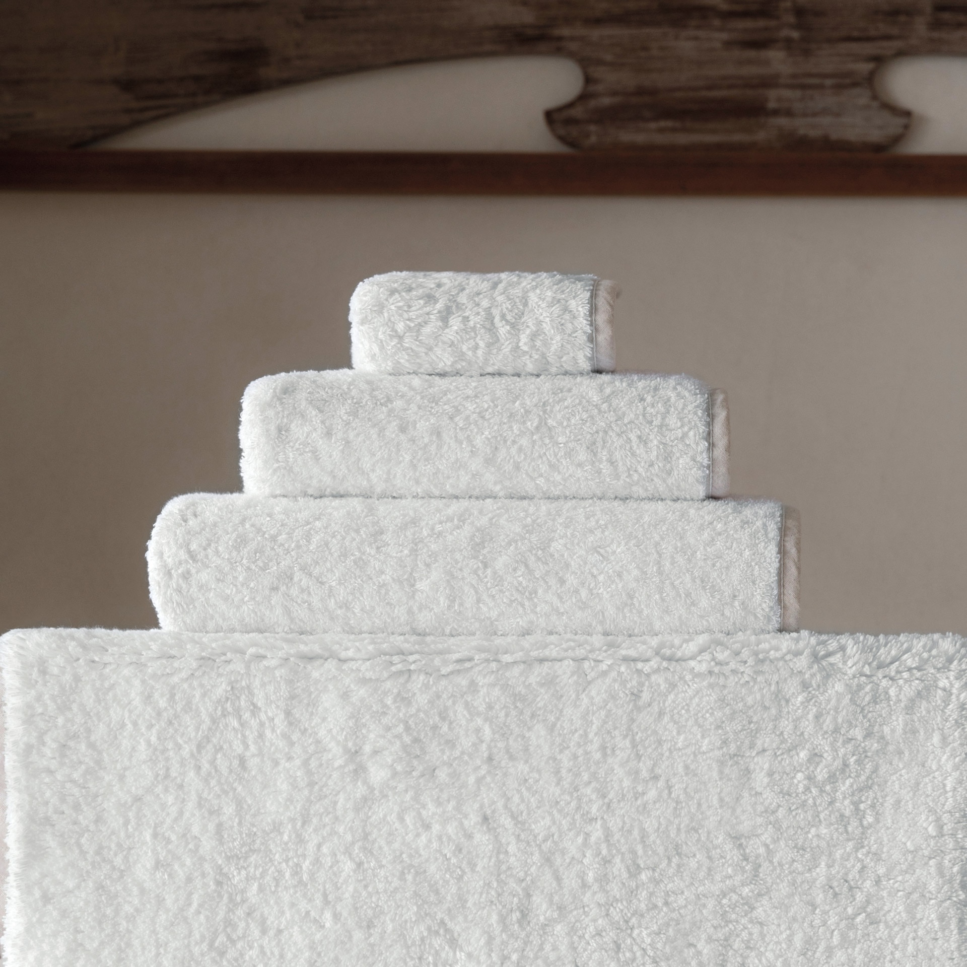 Imagen 2 de Toalla de baño algodón Linen Snow Graccioza - Blanco Ducha Blanco