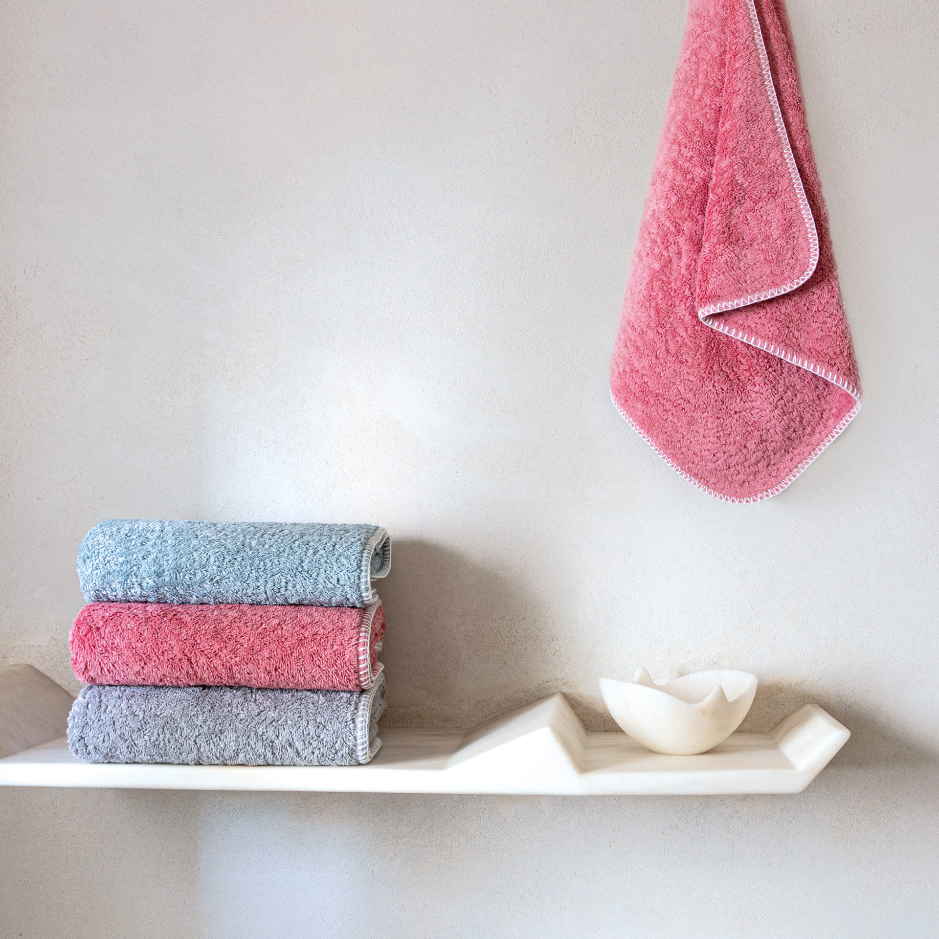 Imagen 2 de Toalla de baño algodón Evora Graccioza - Gris claro Baño Gris claro