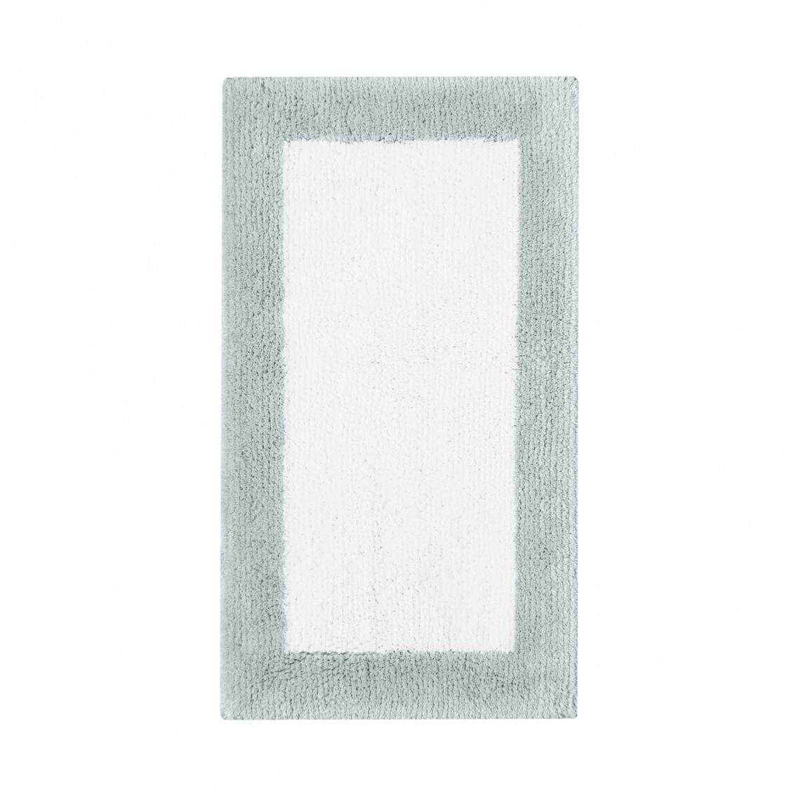 Imagen 2 de Alfombra de baño Bicolore Graccioza - Azul claro 70 x 120 cm Azul claro