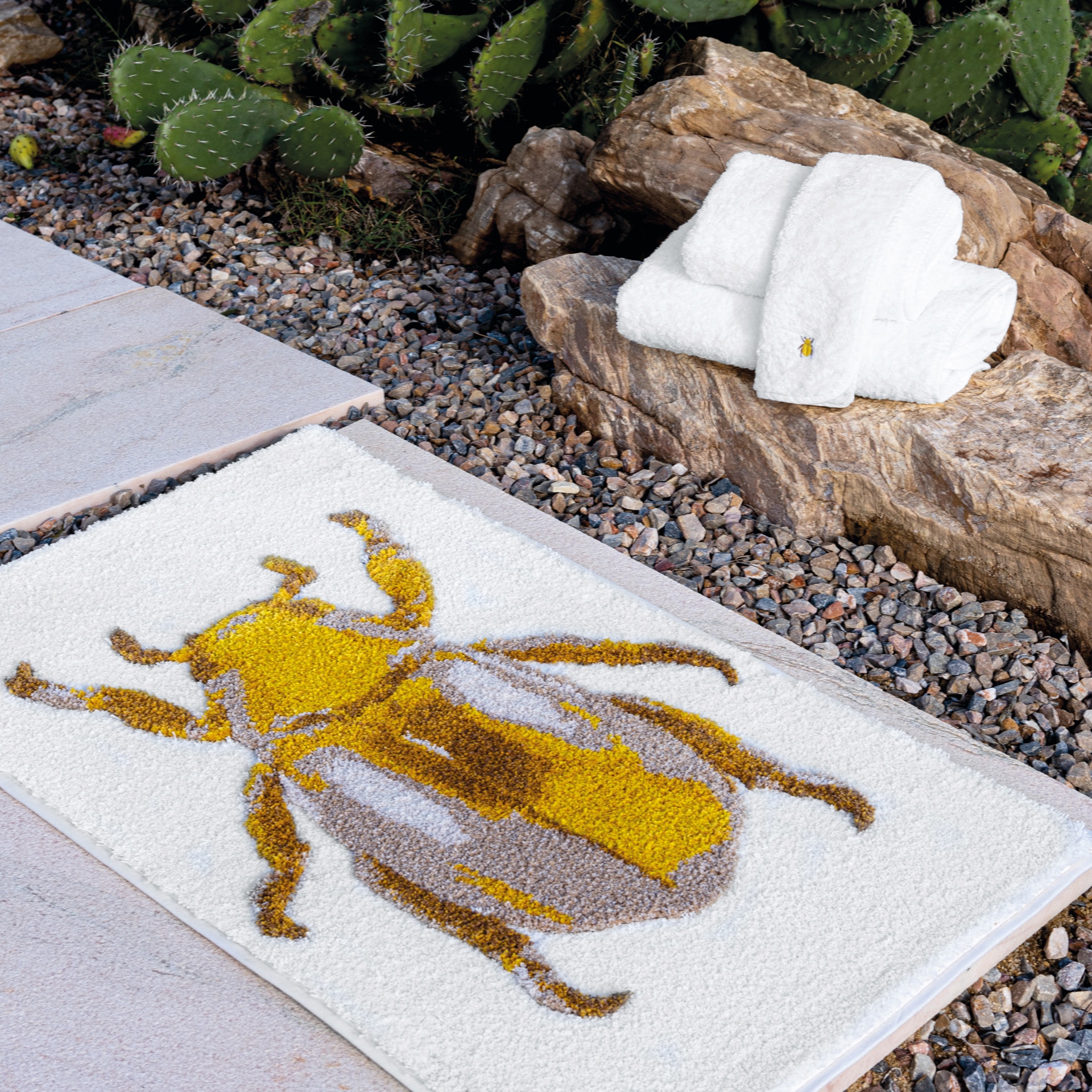 Imagen 3 de Alfombra de baño algodón Beatle Graccioza - Natural 60 x 100 cm Natural