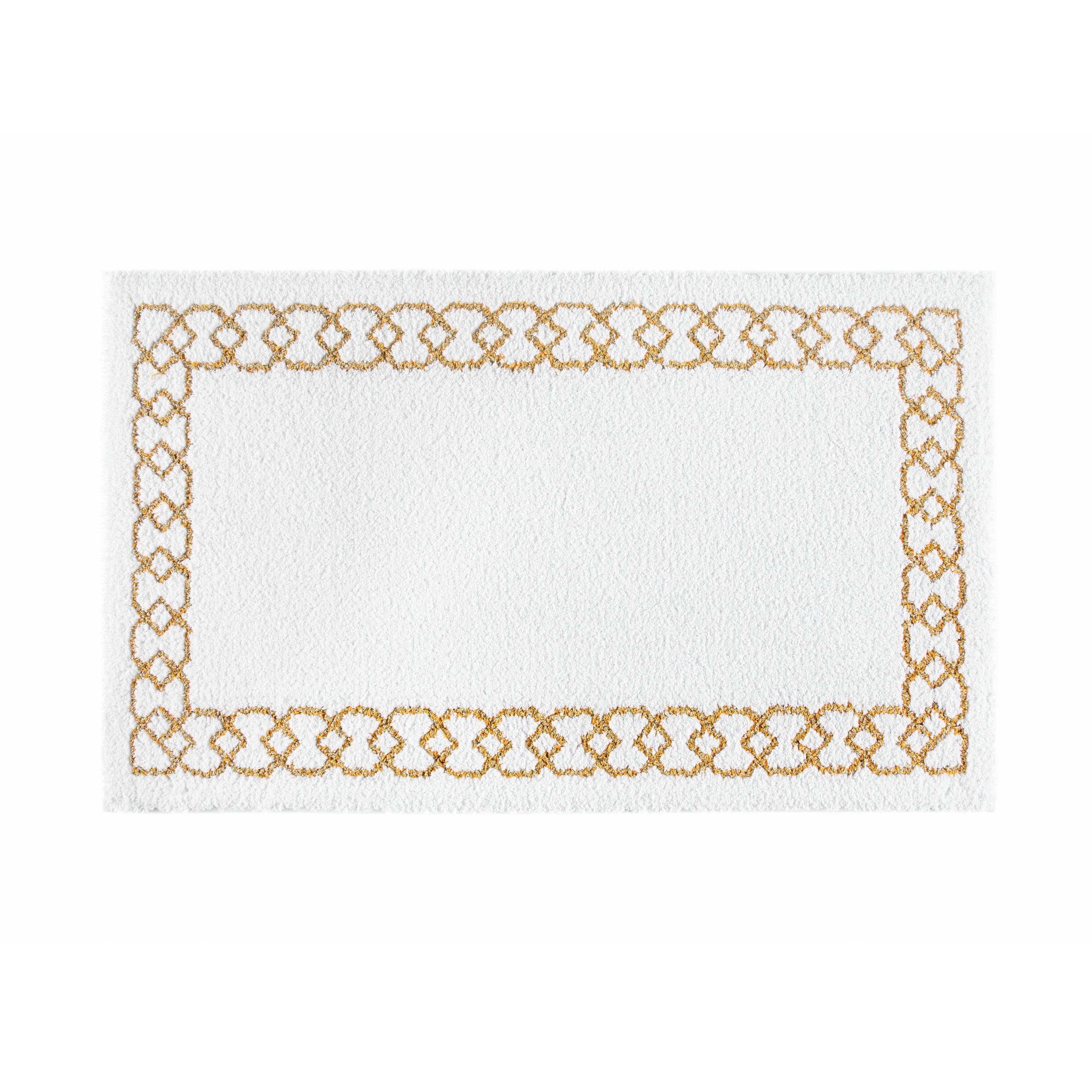 Imagen 1 de Alfombra de baño Sophia Graccioza - Blanco / Dorado 60 x 100 cm Blanco / Dorado