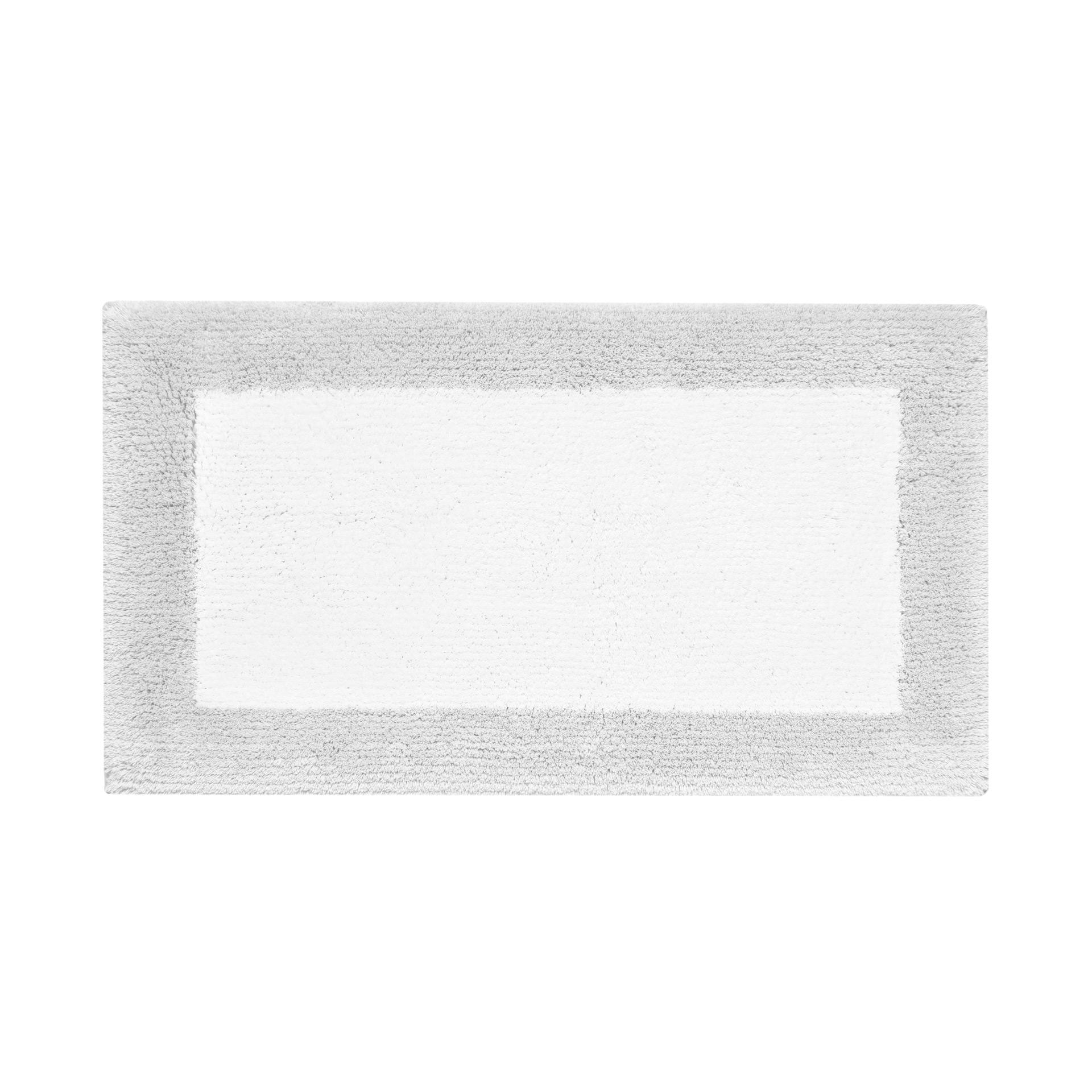 Imagen 1 de Alfombra de baño Bicolore Graccioza - Gris claro 70 x 120 cm Gris claro