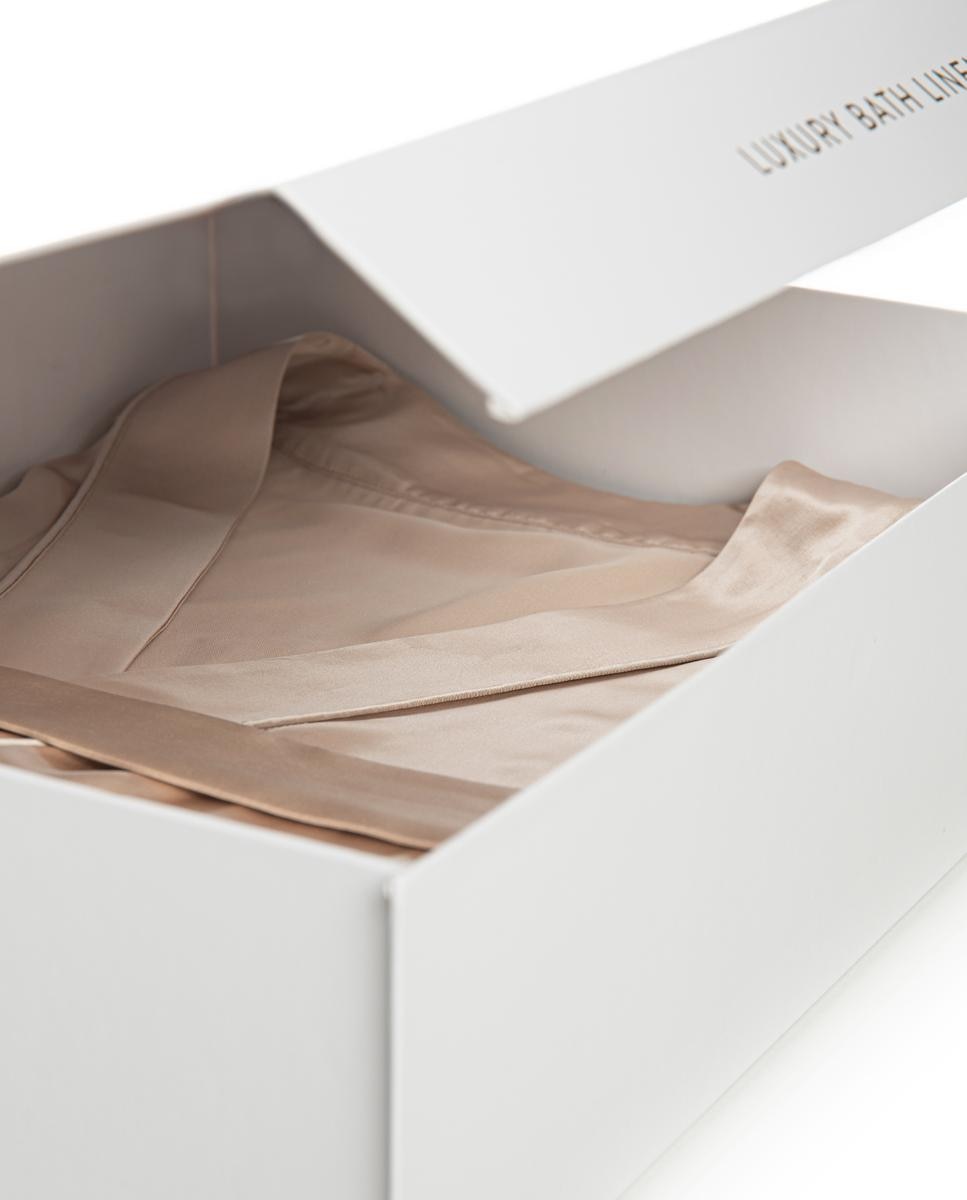 Albornoz de seda Mulberry Graccioza - Champagne S-M Champagne-2