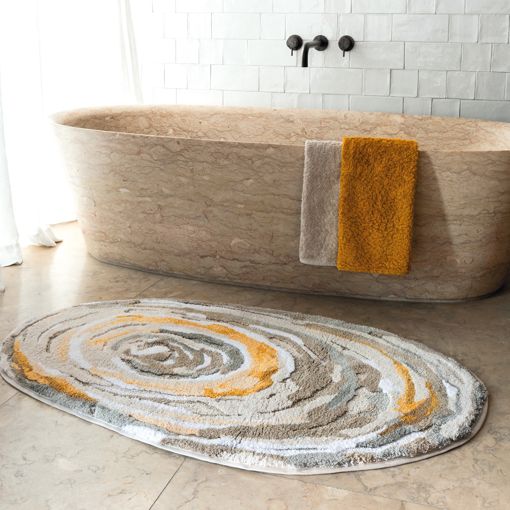 Imagen 2 de Alfombra de baño Bari Graccioza - Beige 70 x 120 cm Beige
