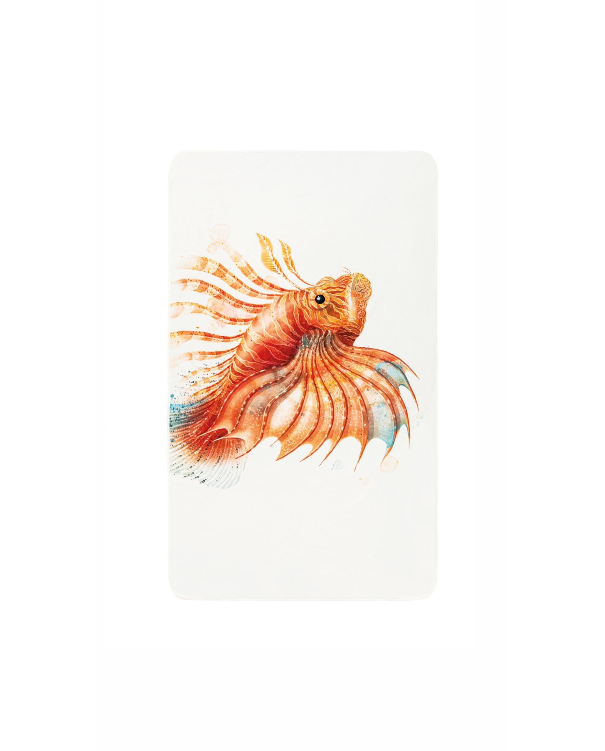 Imagen 1 de Toalla de Playa Lion Fish Graccioza - Blanco 100 x 180 cm Blanco