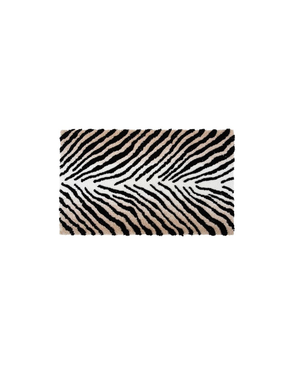 Imagen 1 de Alfombra de baño Wild Graccioza - Negro / Blanco 60 x 100 cm Negro / Blanco