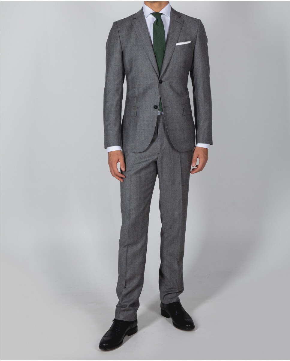 Traje de hombre soft slim de lana en gris · Wickett Jones · El