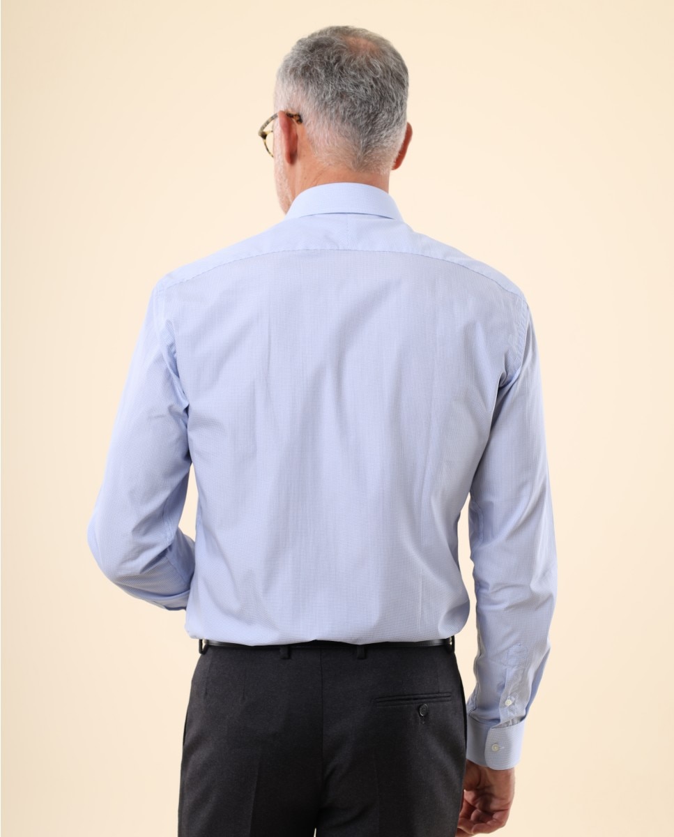 Camisa algodón de hombre soft slim con pelotas en - Wickett Jones - Azul claro Azul claro-2
