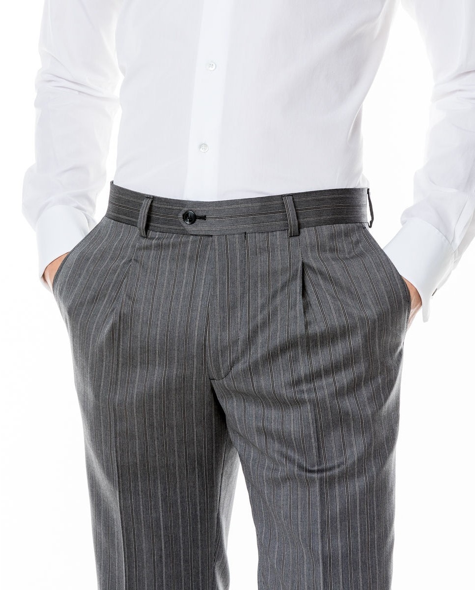 Pantalón traje chaqué de hombre regular en - Wickett Jones - Gris oscuro Gris oscuro-3
