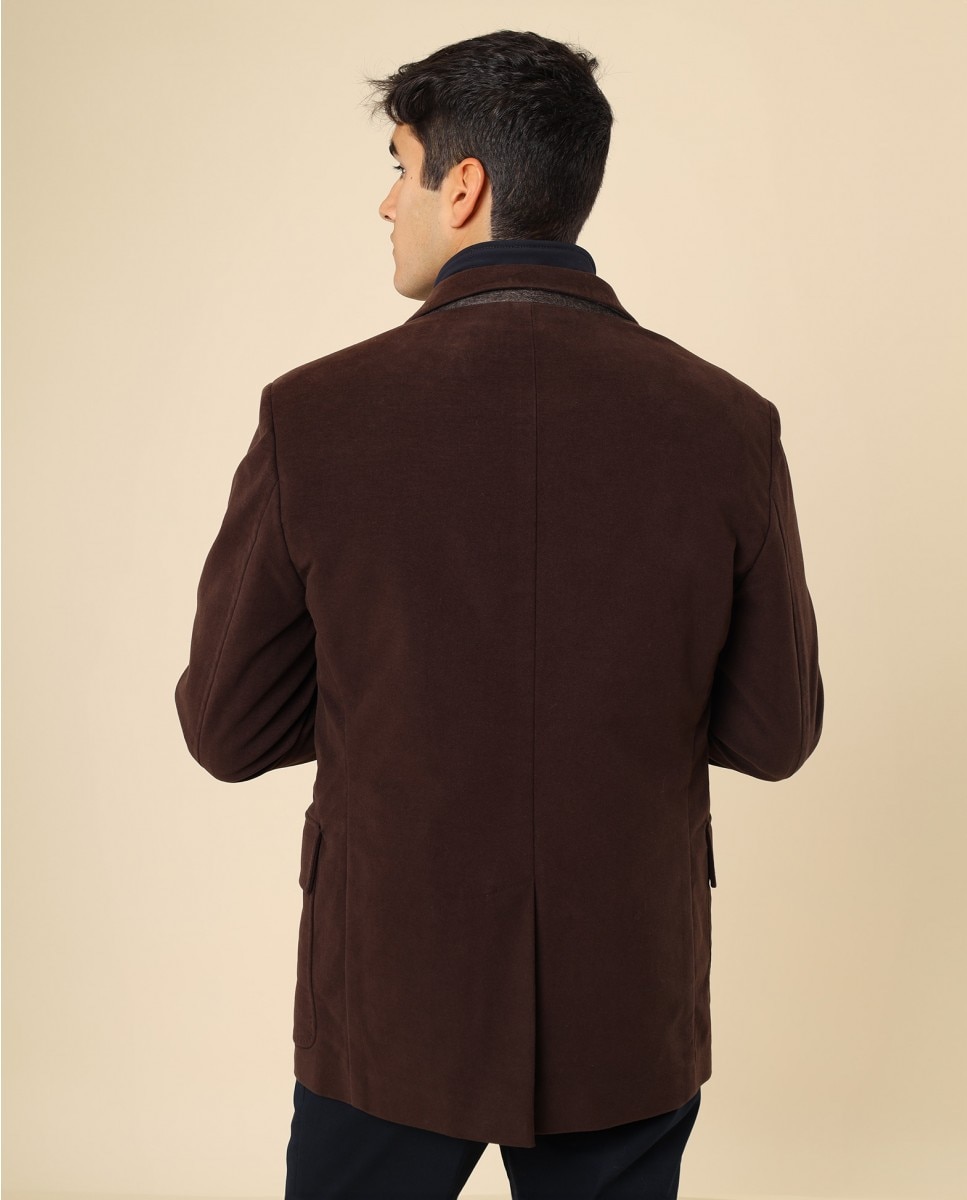 Chaqueta de hombre en - Wickett Jones - Marrón oscuro Marrón oscuro-2