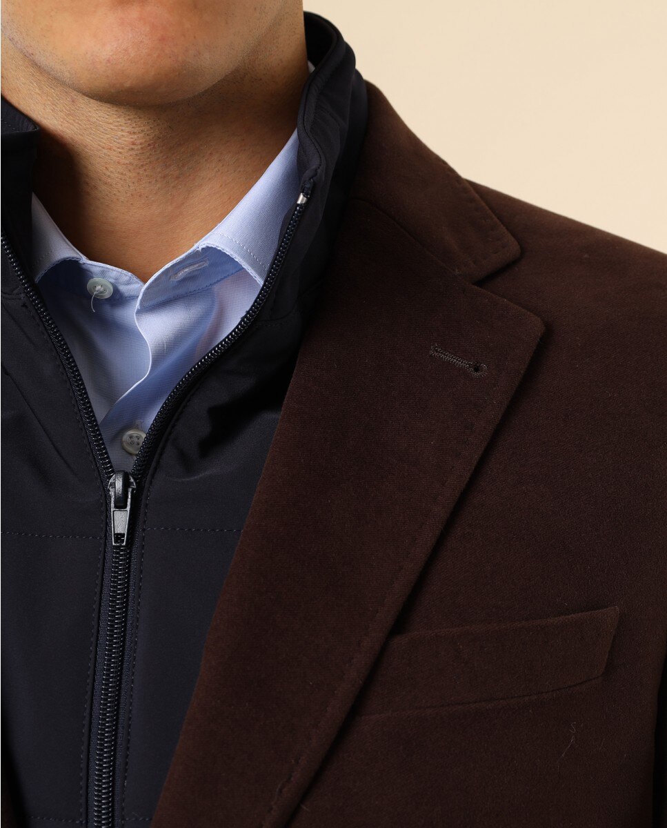 Chaqueta de hombre en - Wickett Jones - Marrón oscuro Marrón oscuro-4