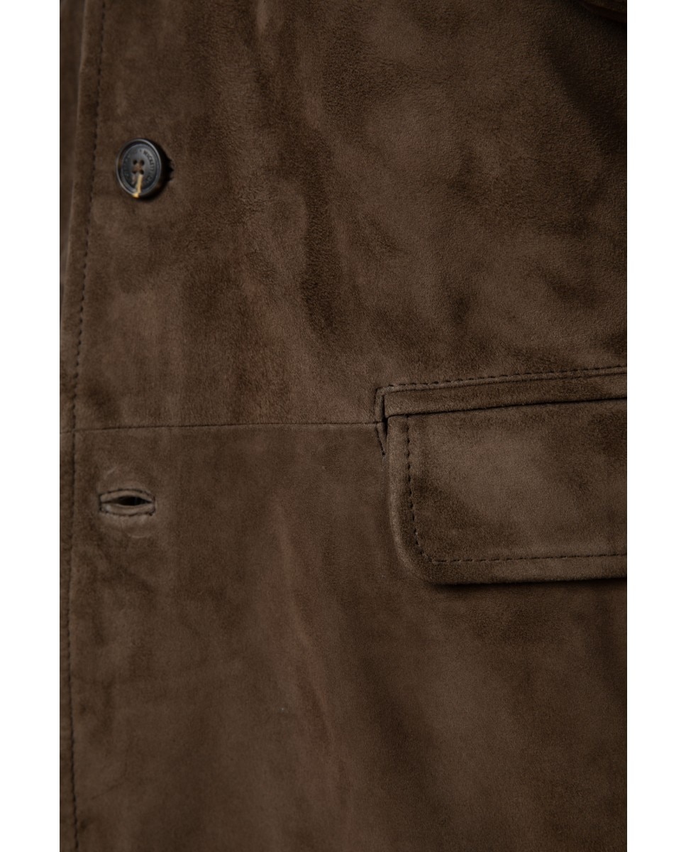 Chaqueta de hombre 100% piel en - Wickett Jones - Marrón oscuro Marrón oscuro-5