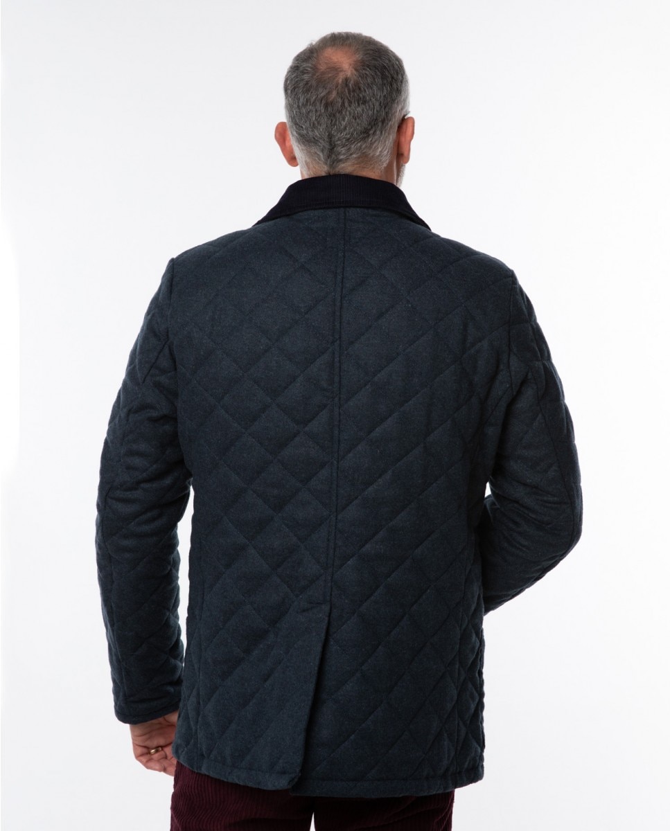 Chaqueta de hombre en azul oscuro - Wickett Jones - Azul marino Azul marino-2