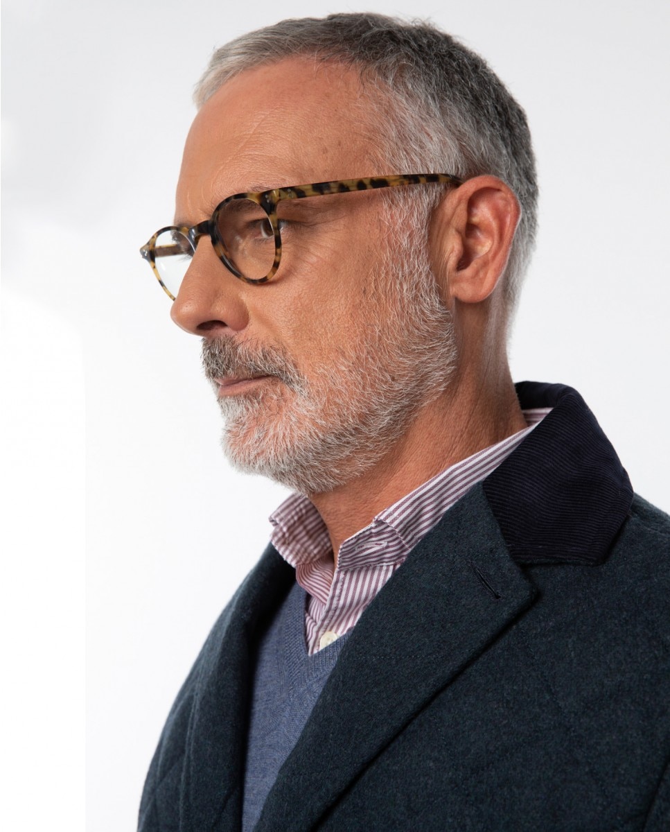 Chaqueta de hombre en azul oscuro - Wickett Jones - Azul marino Azul marino-3