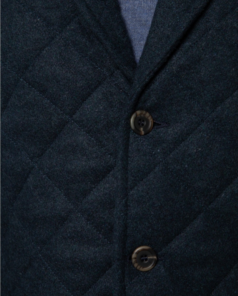 Chaqueta de hombre en azul oscuro - Wickett Jones - Azul marino Azul marino-4