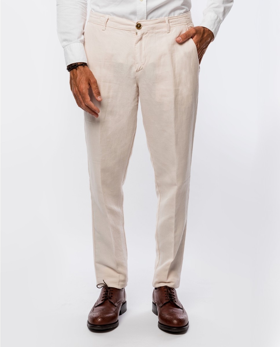Wickett Jones - Chino de hombre regular en rosa claro.