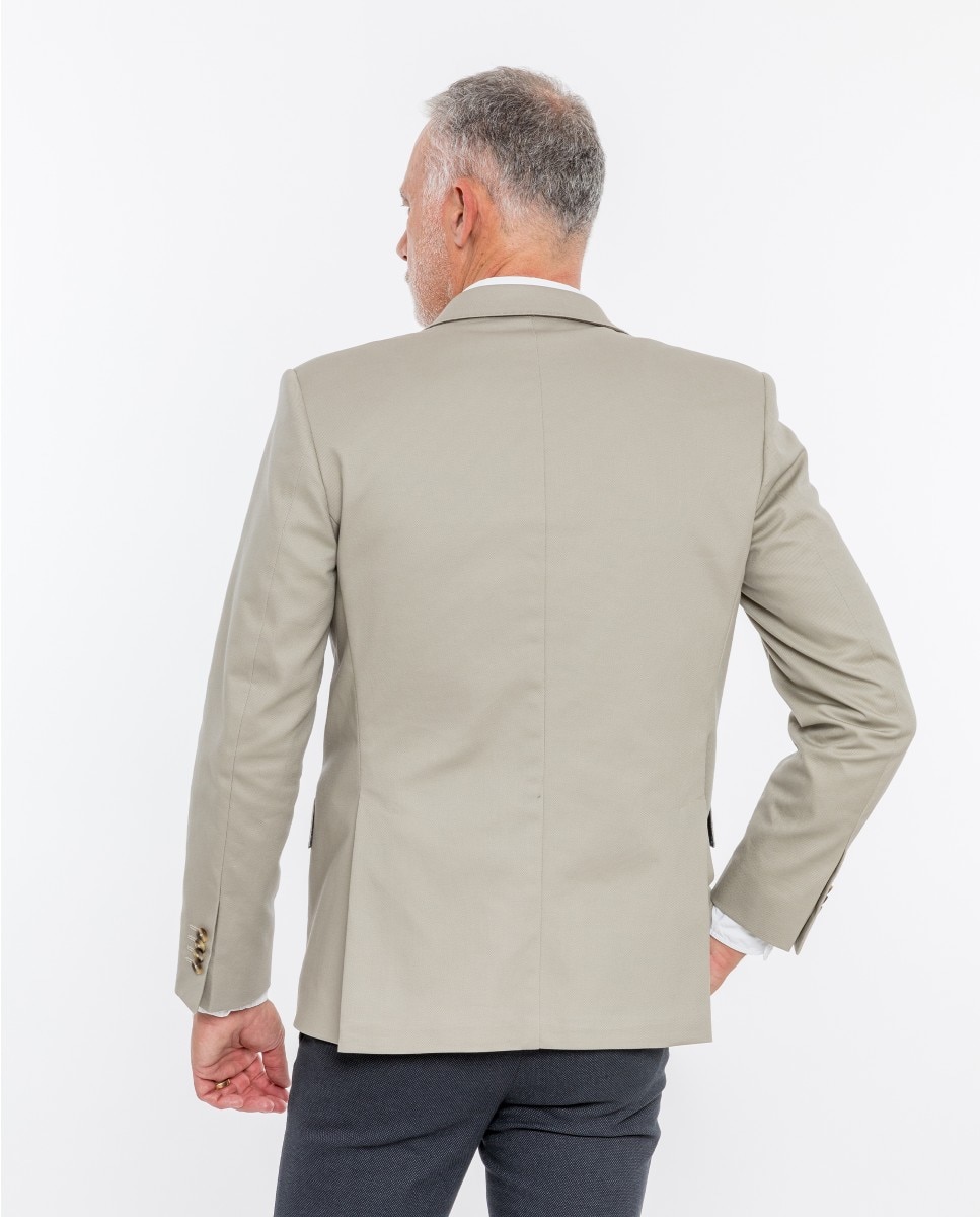Americana de hombre regular de grano en oscuro - Wickett Jones - Beige Beige-2