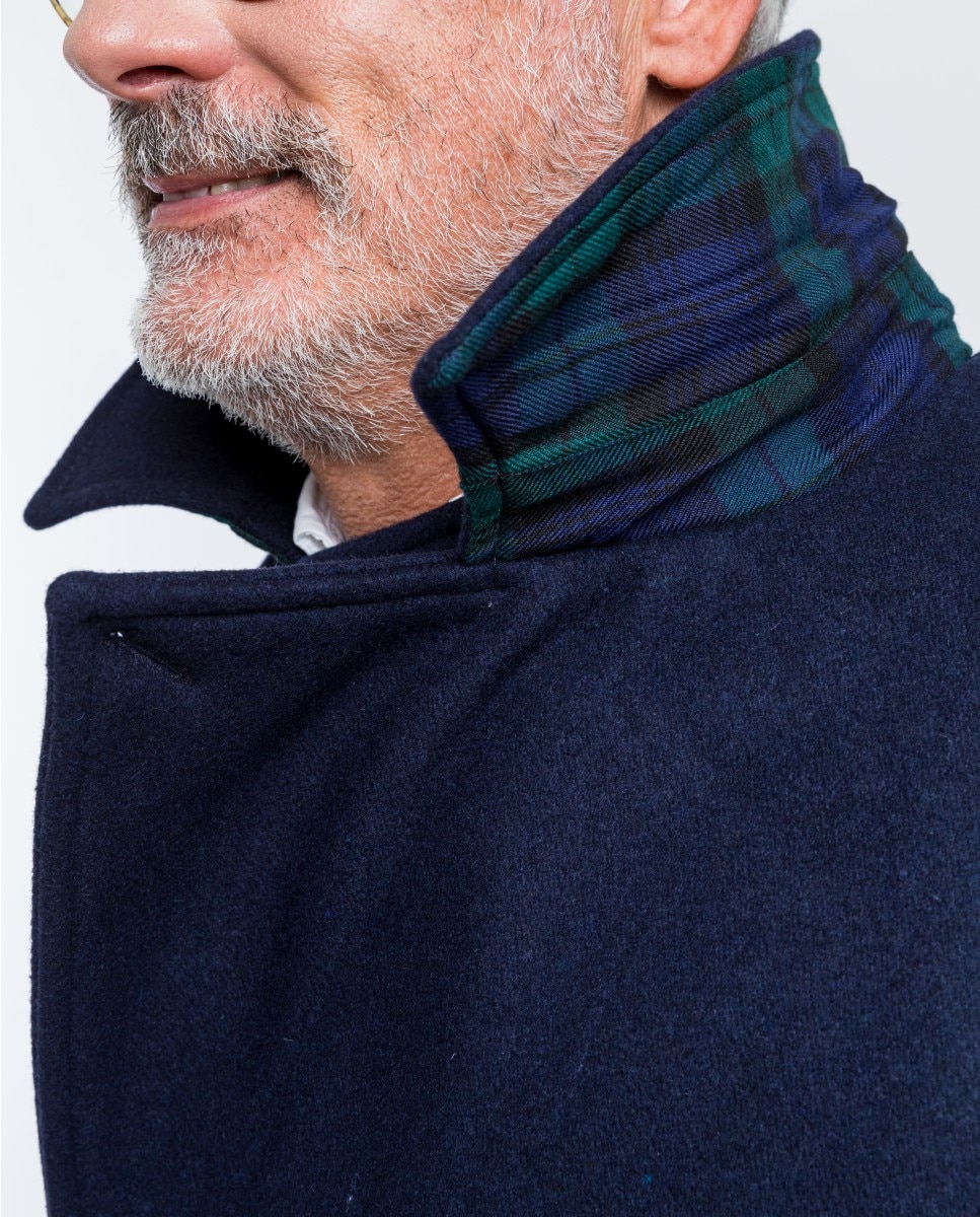 Chaqueta de hombre 100% lana en - Wickett Jones - Azul oscuro Azul oscuro-6