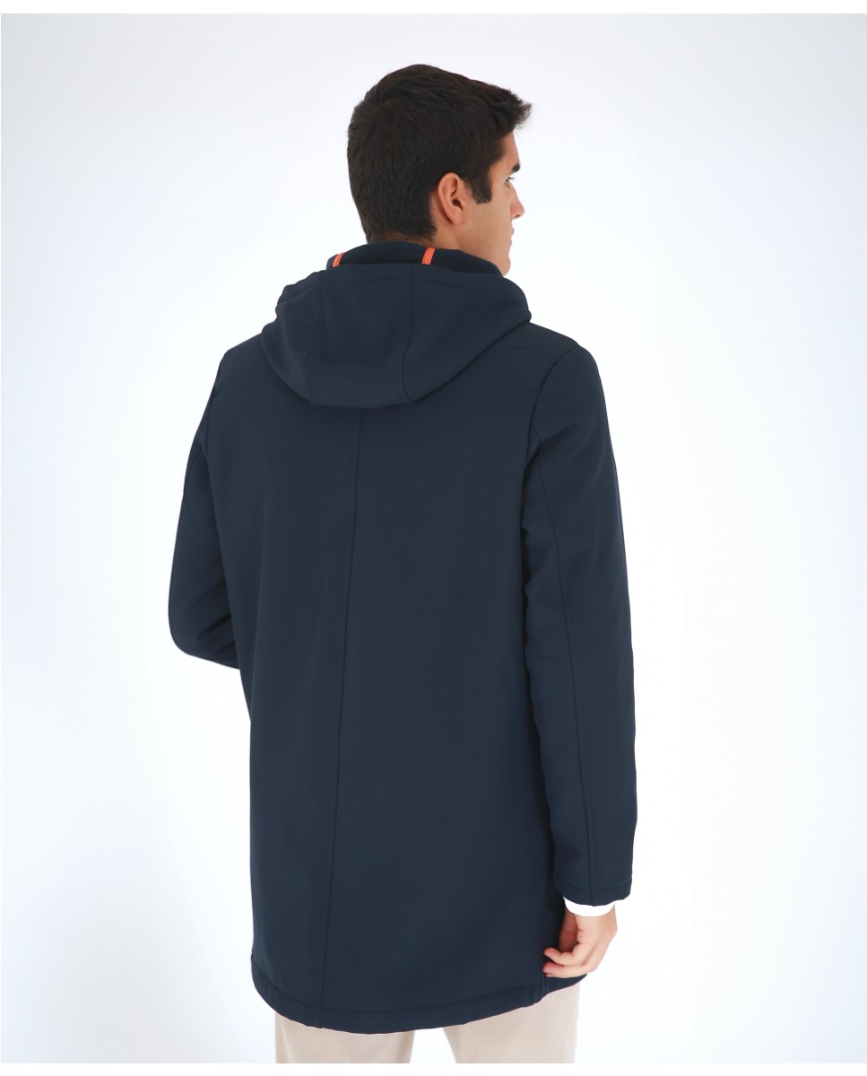 Chaqueta de hombre 100% poliéster en azul oscuro - Wickett Jones - Azul marino Azul marino-2