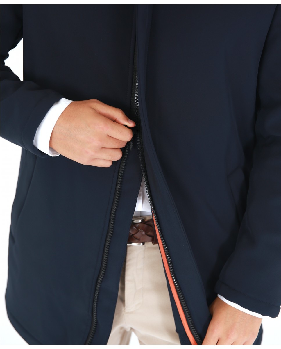 Chaqueta de hombre 100% poliéster en azul oscuro - Wickett Jones - Azul marino Azul marino-4