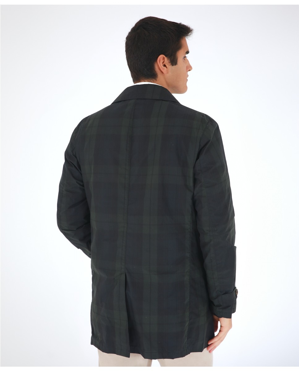 Gabardina de hombre 100% algodón en azul oscuro - Wickett Jones - Azul marino Azul marino-2