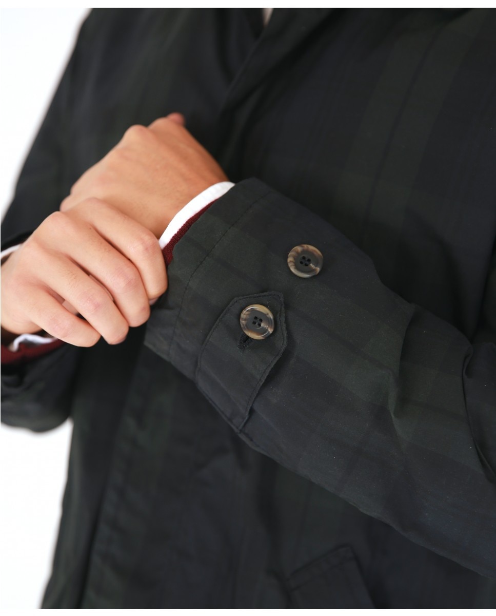 Gabardina de hombre 100% algodón en azul oscuro - Wickett Jones - Azul marino Azul marino-4