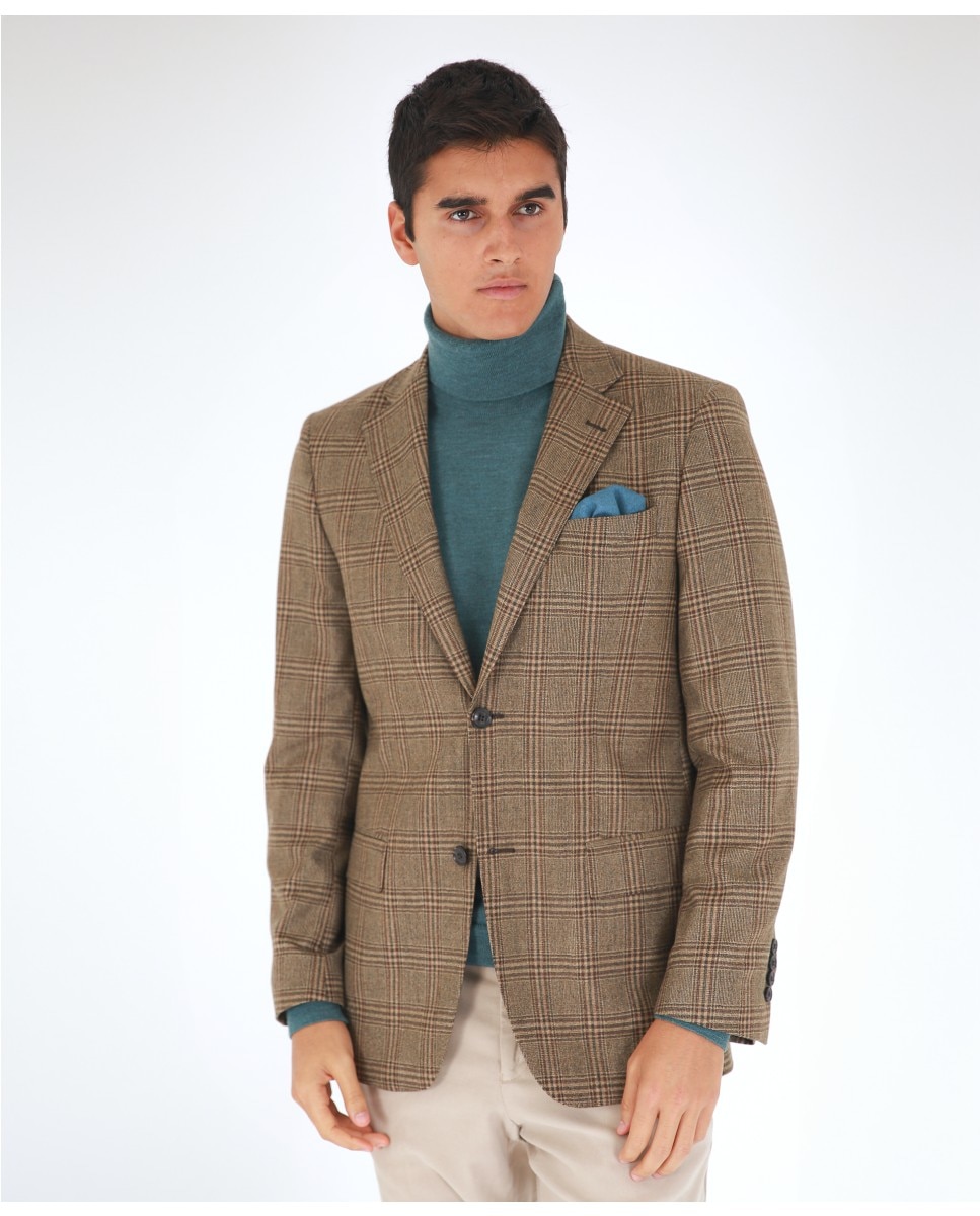 Americana de hombre regular principe de gales en oscuro - Wickett Jones - Beige Beige-1